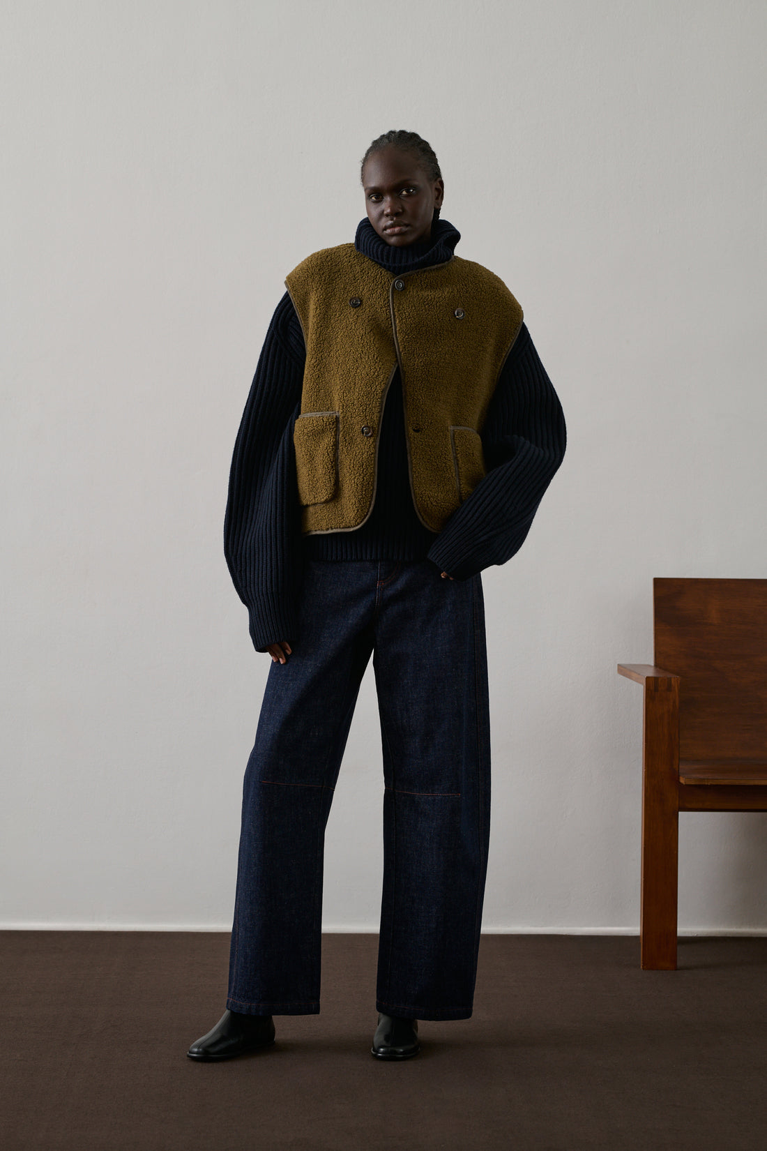 Frau Floyd Weste Khaki/Bronze