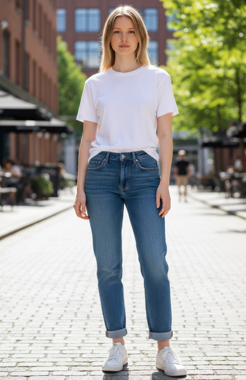 Women's New Oscar Old Glory Trousers Cala Saleda Denim