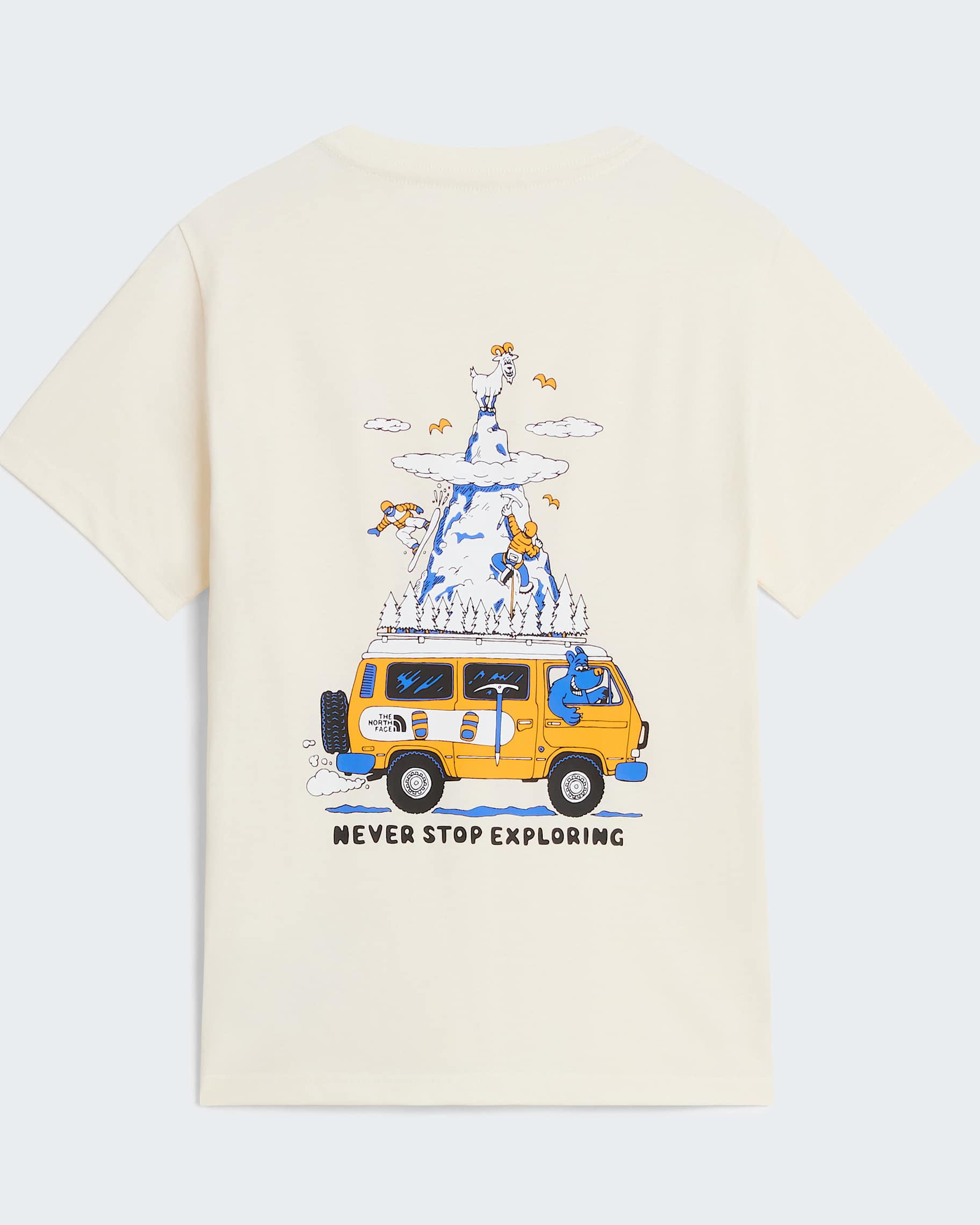 T-shirt Outdoor Graphic Bambino White Dune