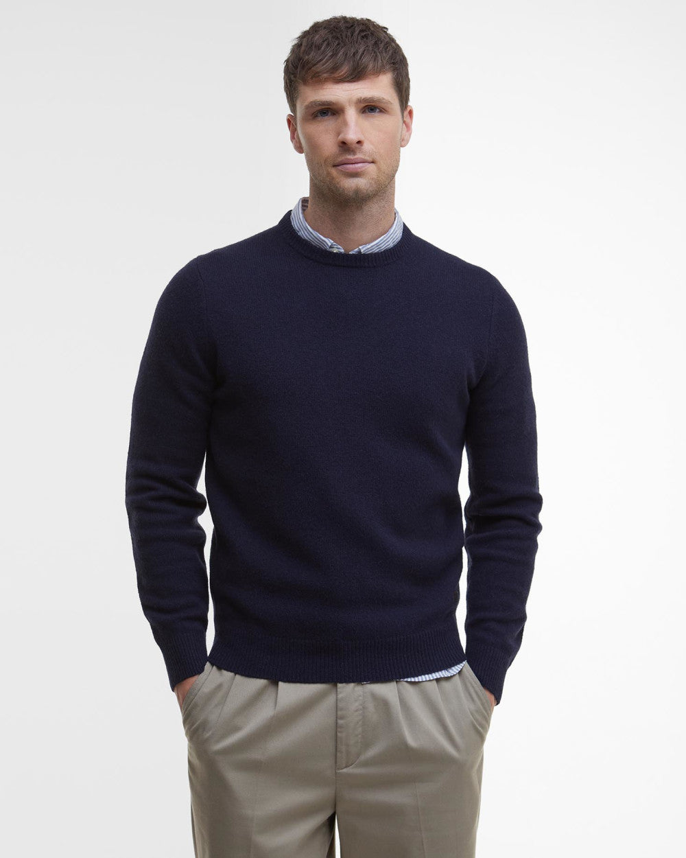 Men's Patch Crew Sweater Navy