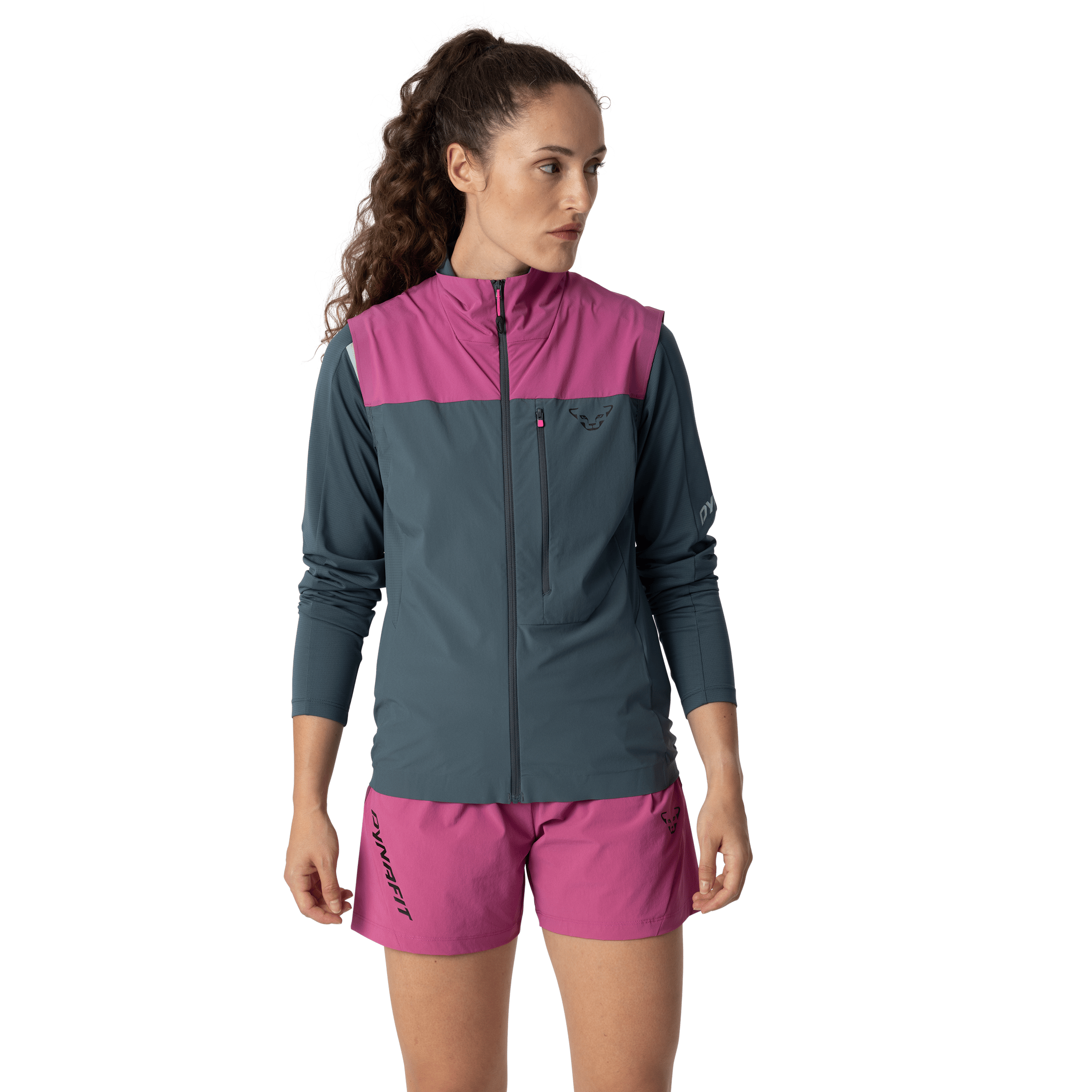 Frau Traverse Dynastrech Weste Magenta