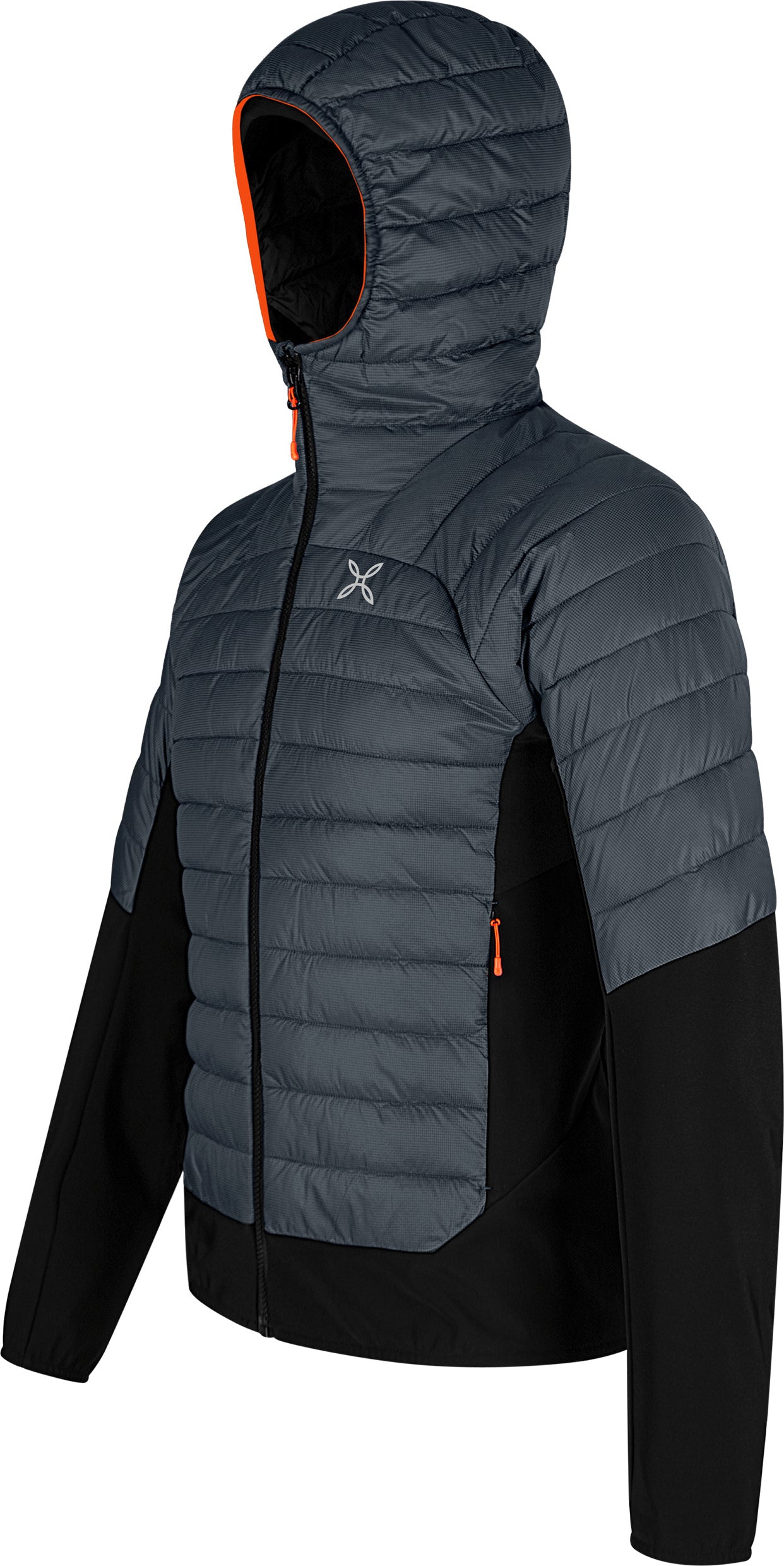 Men's Peak Hybrid Hooded Jacket Antracite/Orange