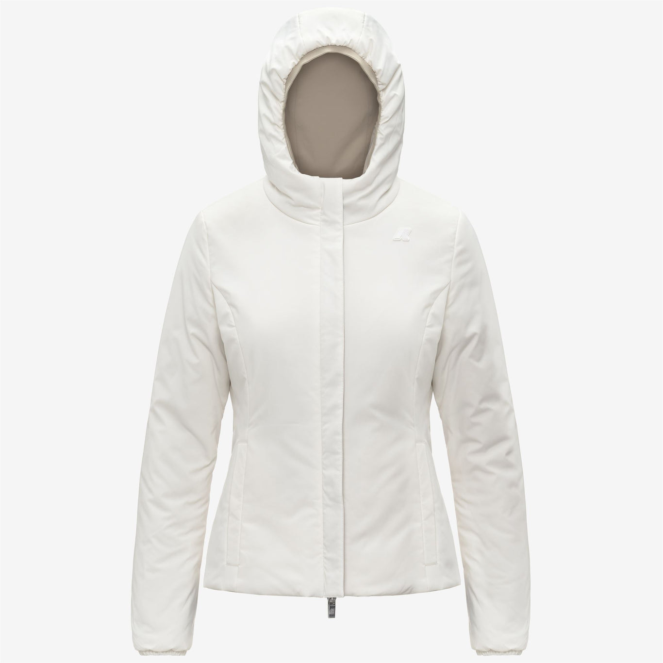 Women's Lily Stretch Warm Double Jacket Beige Cashmere/White Gardenia