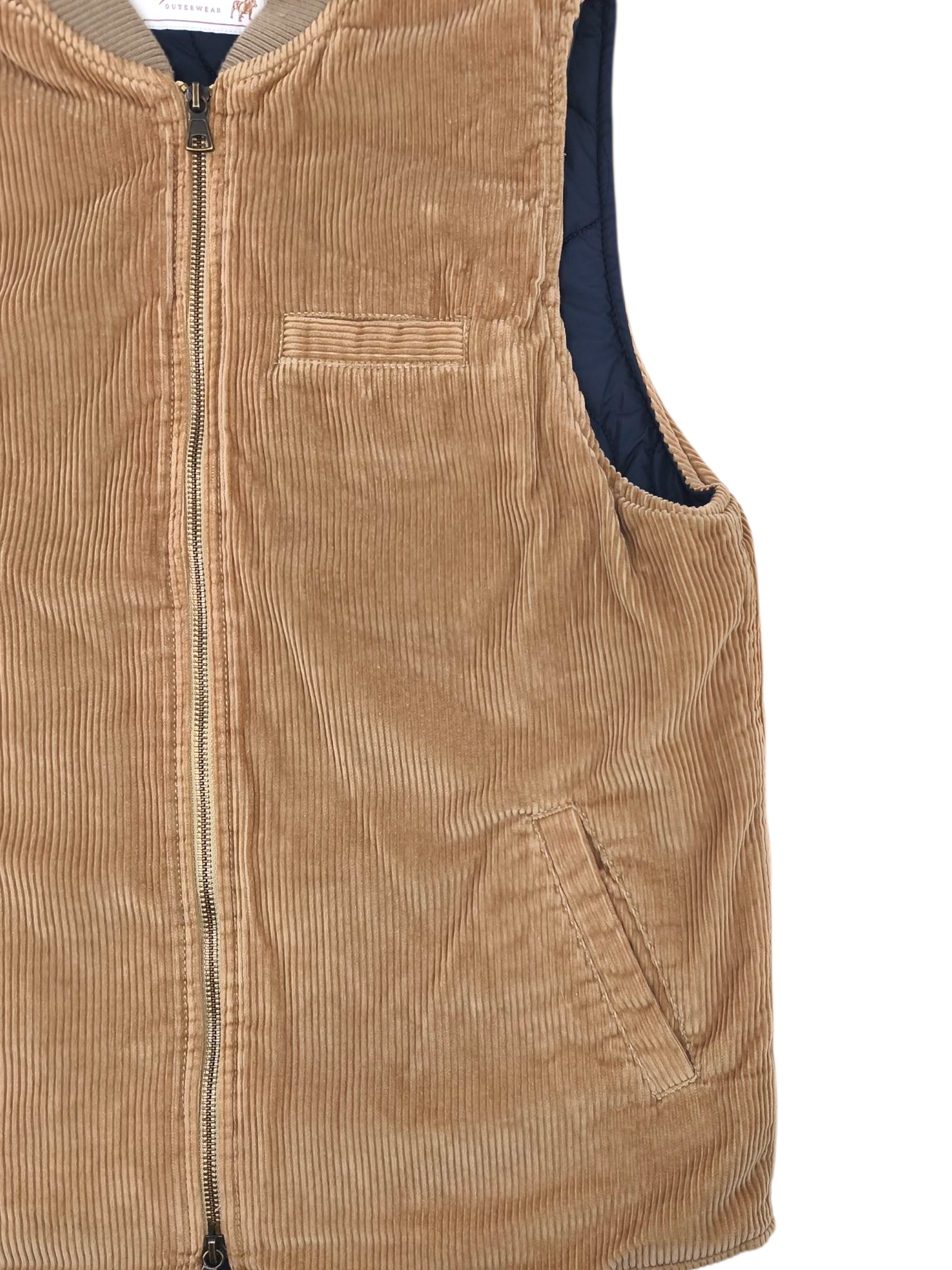 Gilet Velvet Trapunta Bear Uomo Kakhi