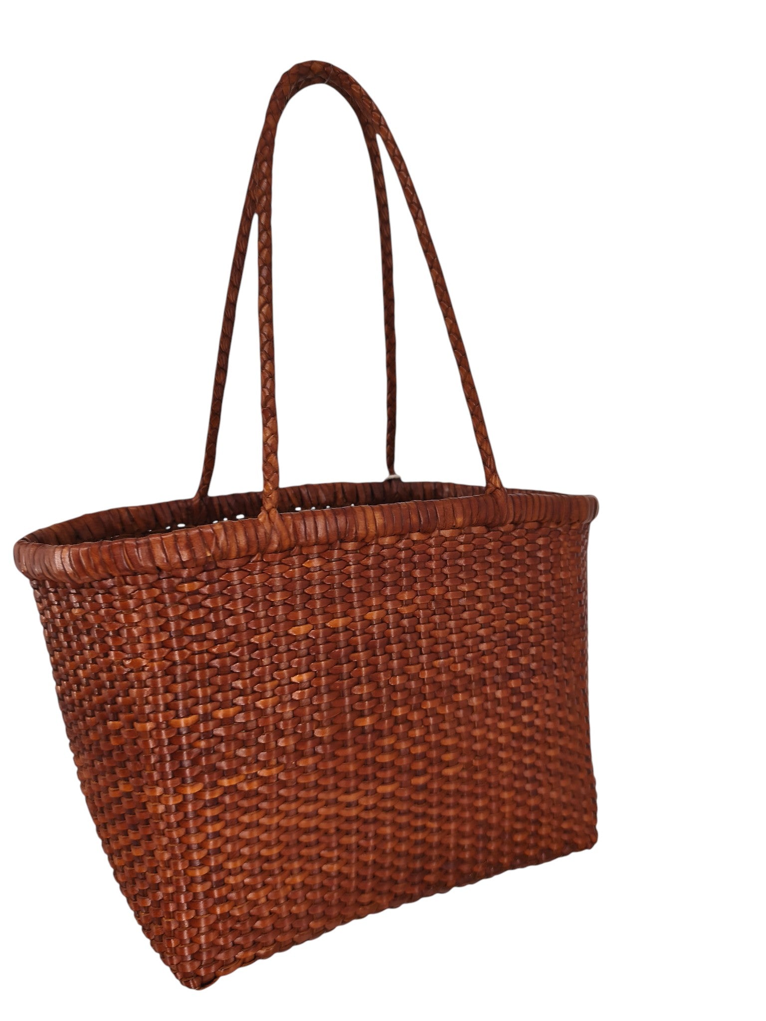 Bolsa Weave Basket Small Mujer Tan