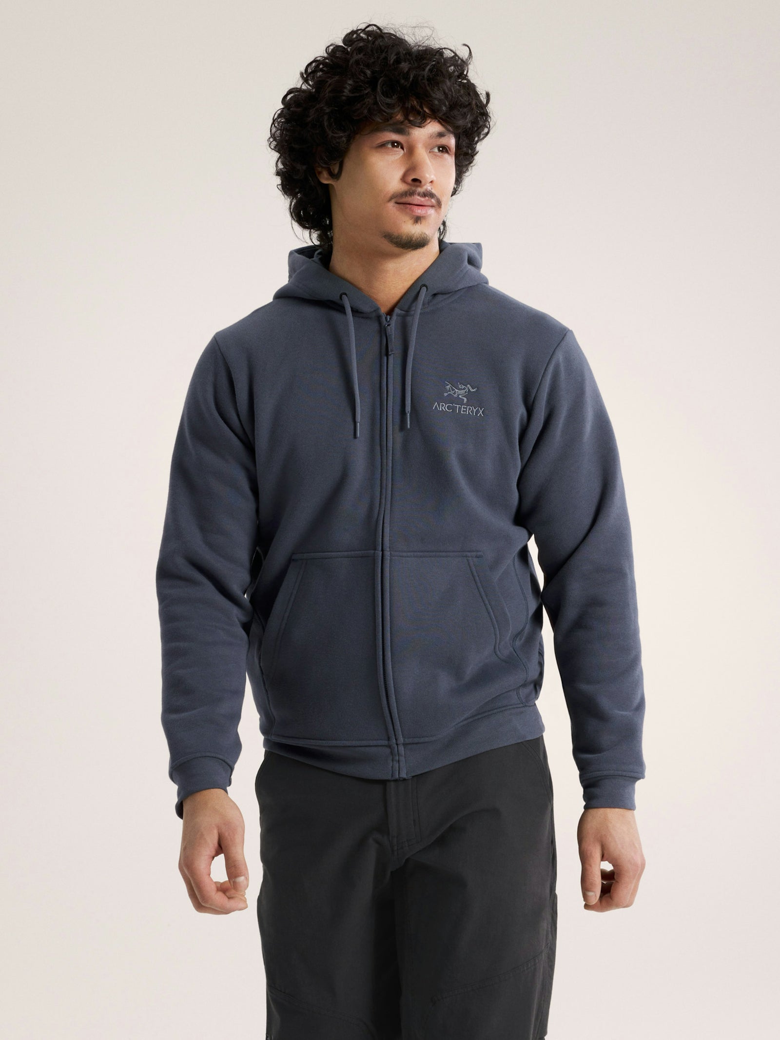 Maglia Emblem Fleece Full Zip Uomo Dark Stratus