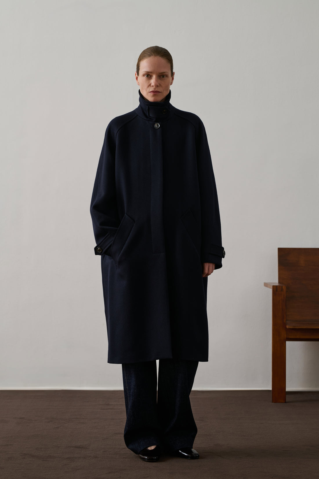 Frau Franklin Mantel Navy