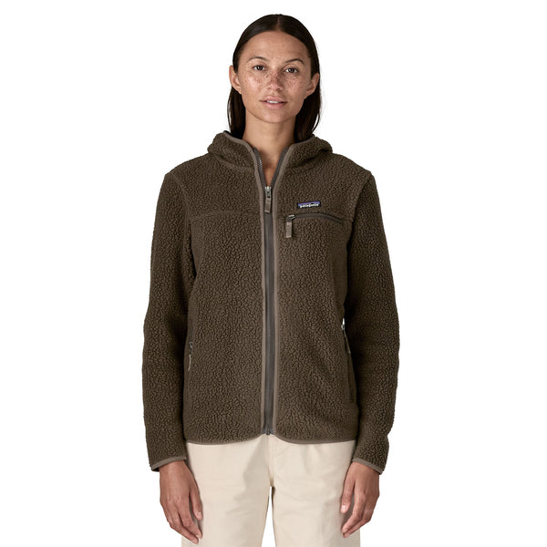 Maglia Retro Pile Hoody Donna Otter Brown