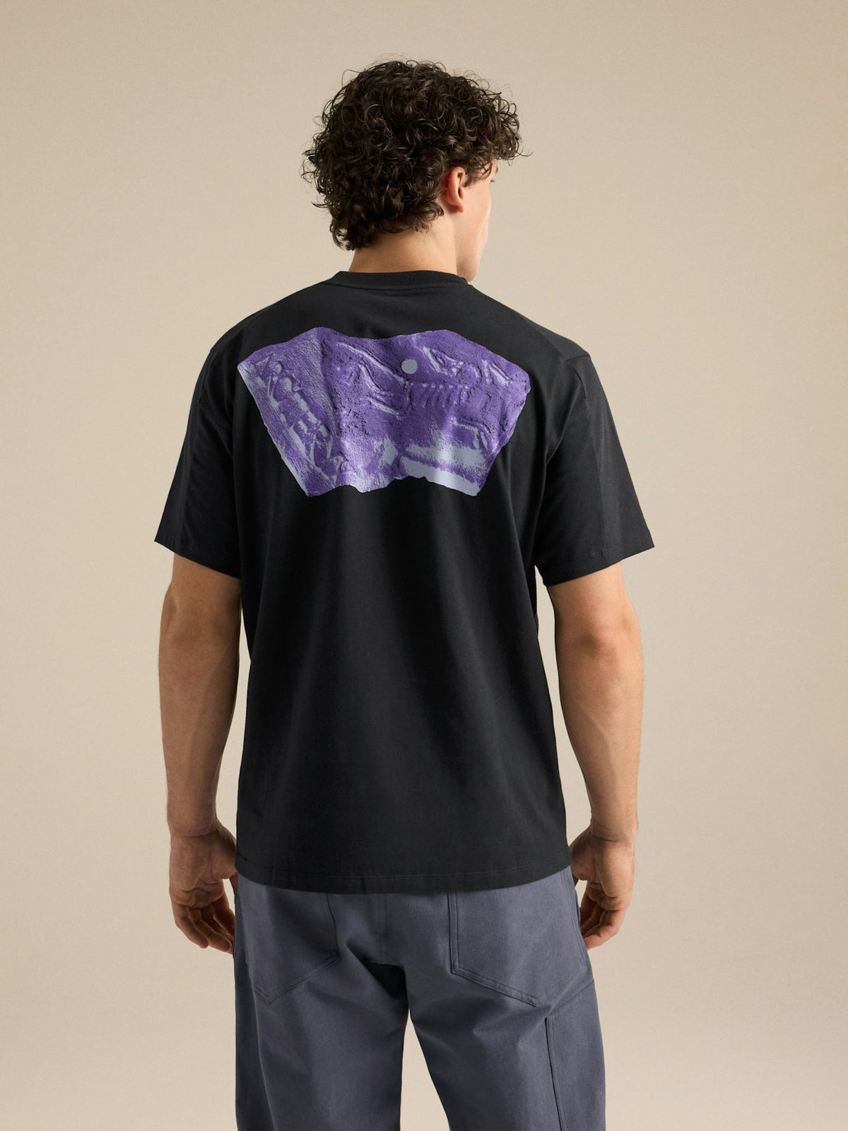 T-shirt Kragg SL Cotton Jug Uomo Black/Violectric