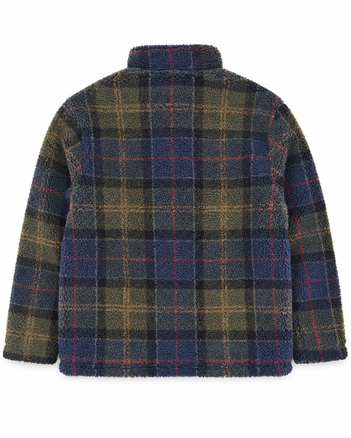 Camisola com fecho integral em fleece para homem — padrão Shadow Classic Tartan