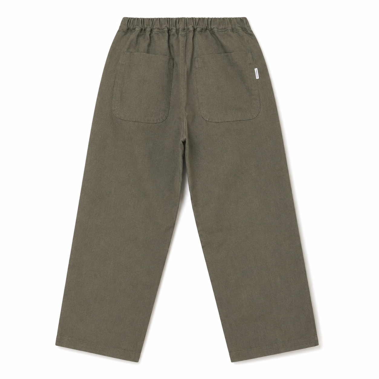 Two Tuck Wide Denim Hose Khaki