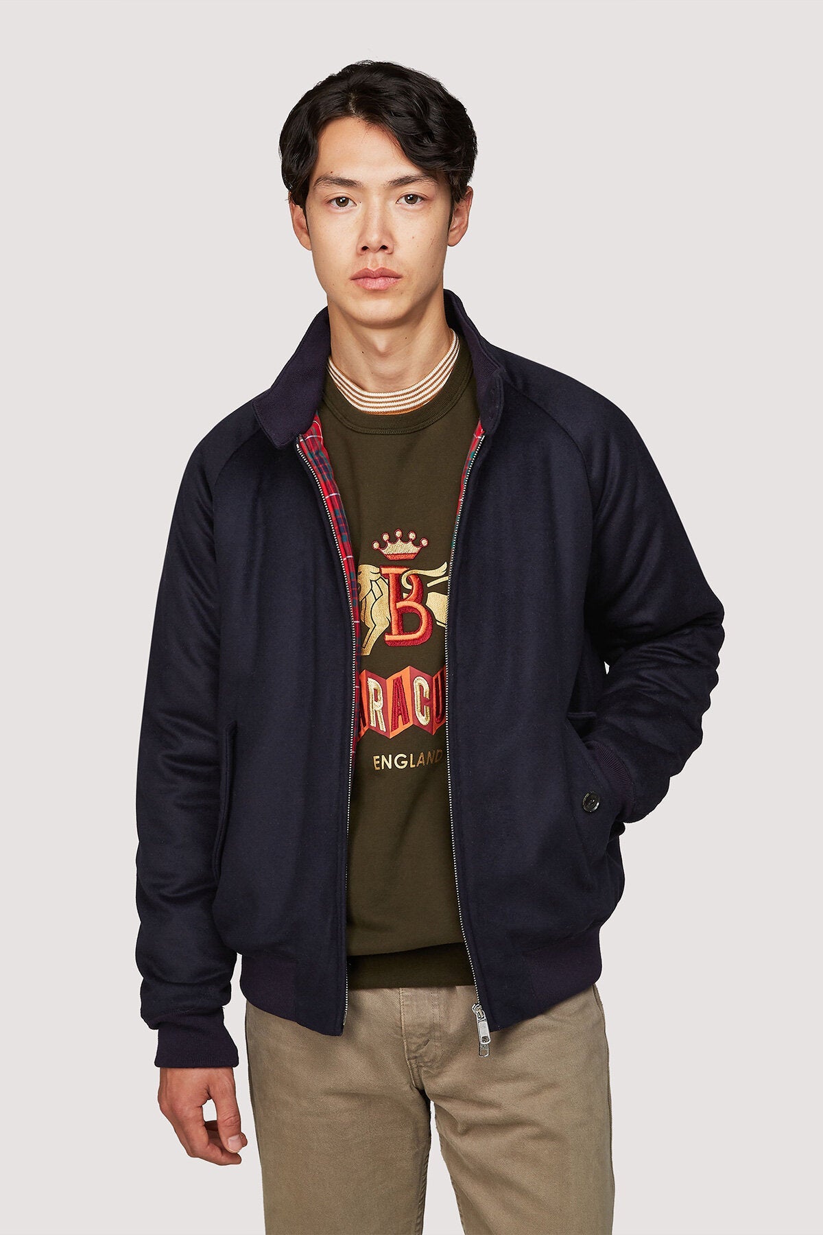 Mann G9 Melton Jacke Deep Blue