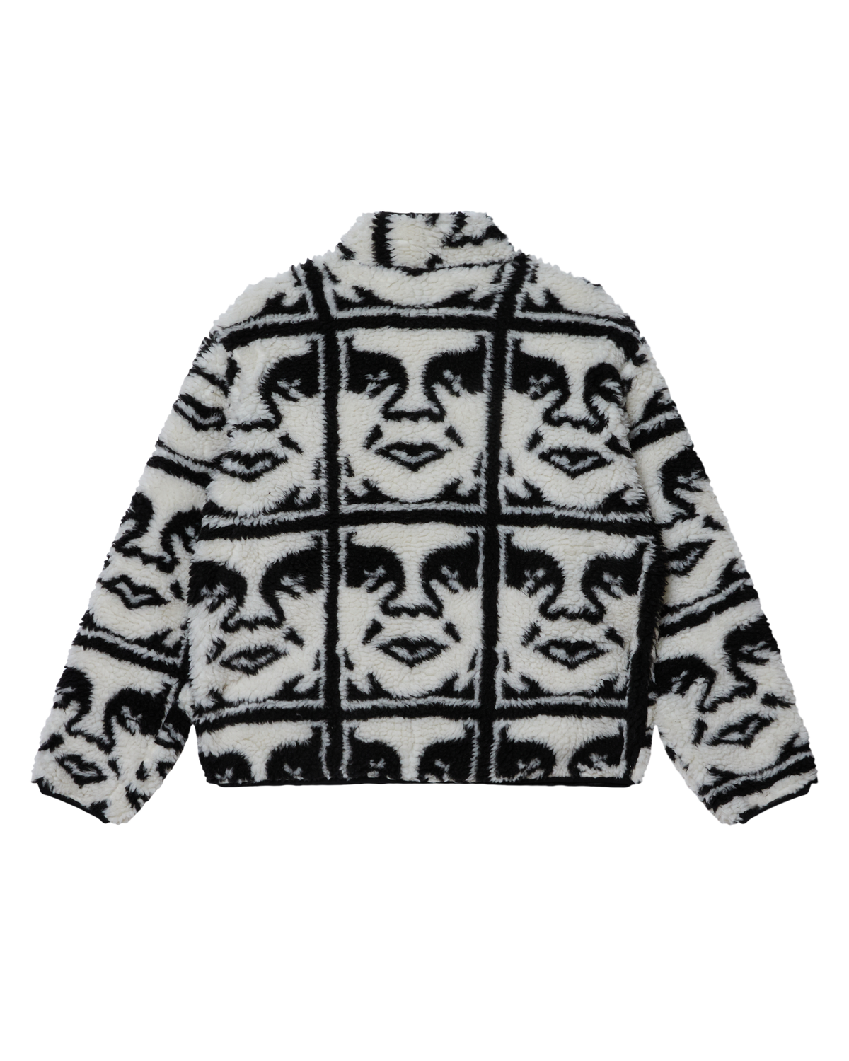 Mann Repeated Icon Sherpa Jacke Black Milti
