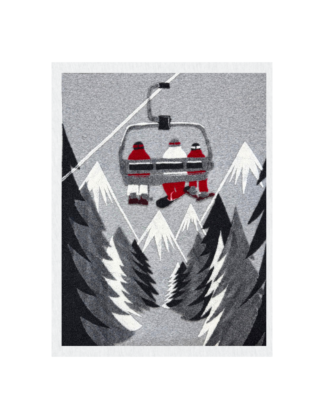 Coperta Seggiovia Multi Gris