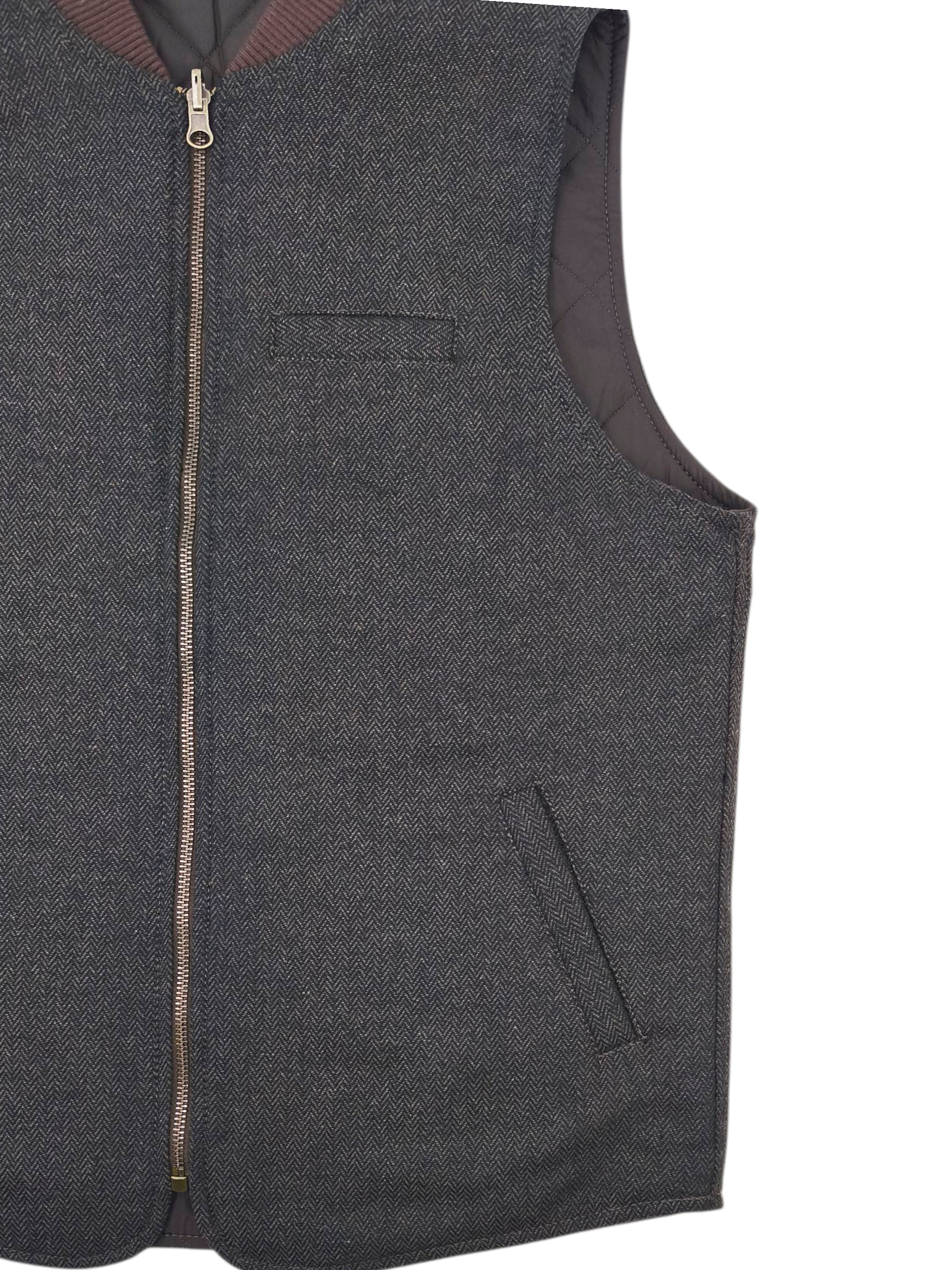 Gilet Wool Resca Reversible Uomo Brown