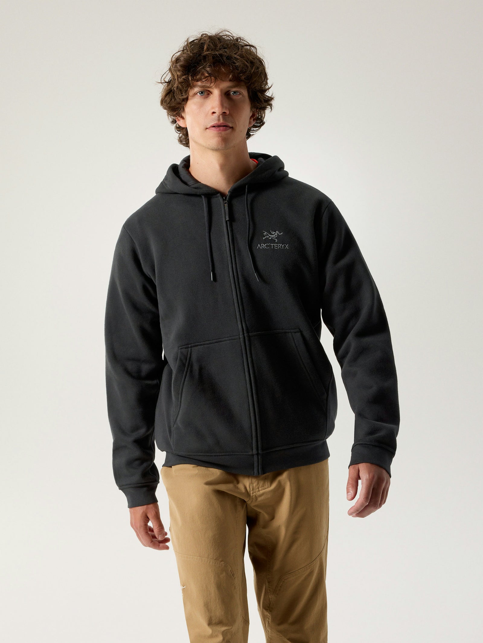 Maglia Emblem Fleece Full Zip Uomo Black
