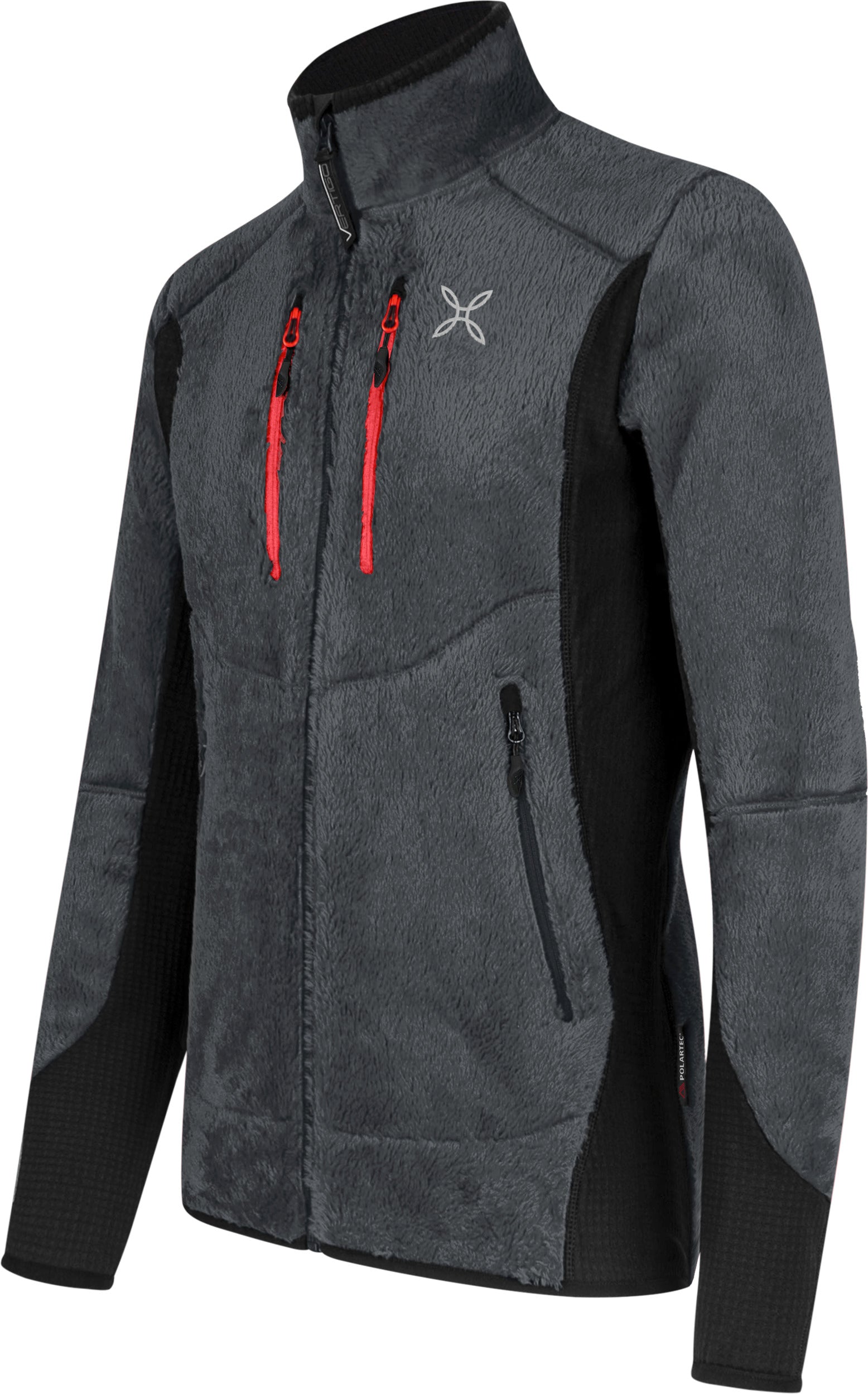 Maglia Nordic Fleece Uomo Antracite/Rosso