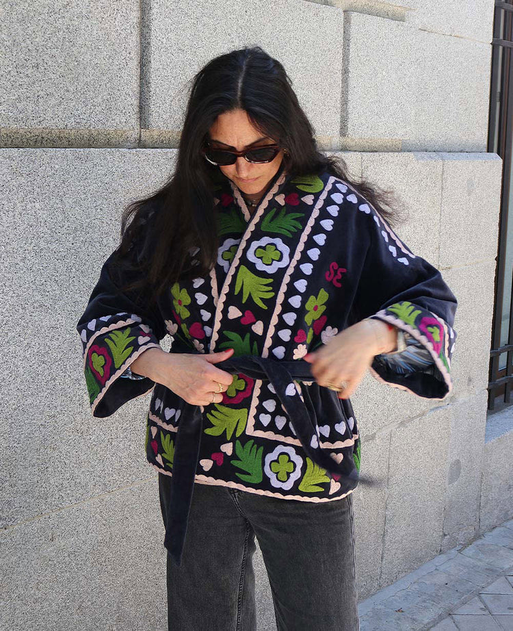 Women's Timothy Kimono Almost Black