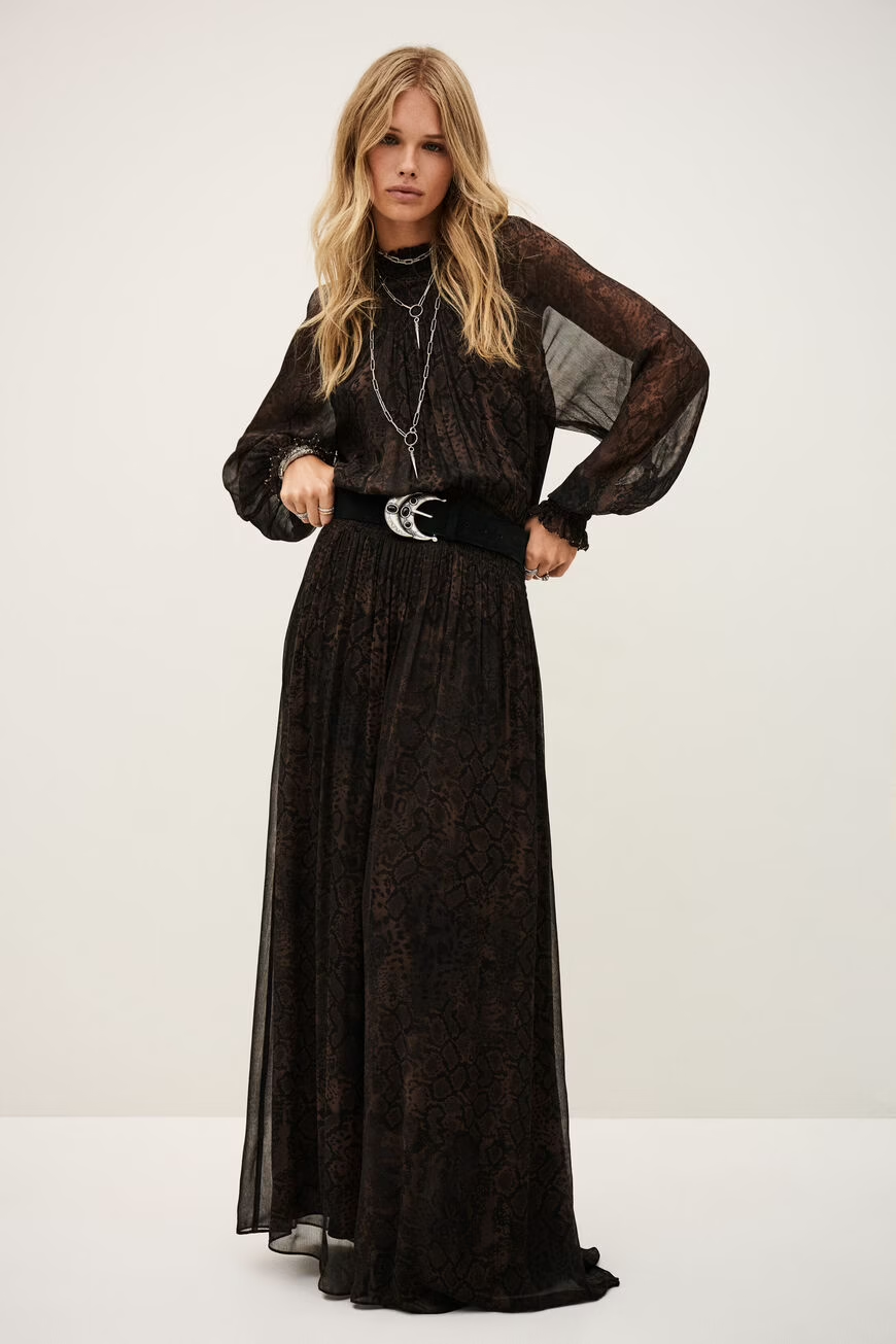 Frau Smoky Kleid Marron