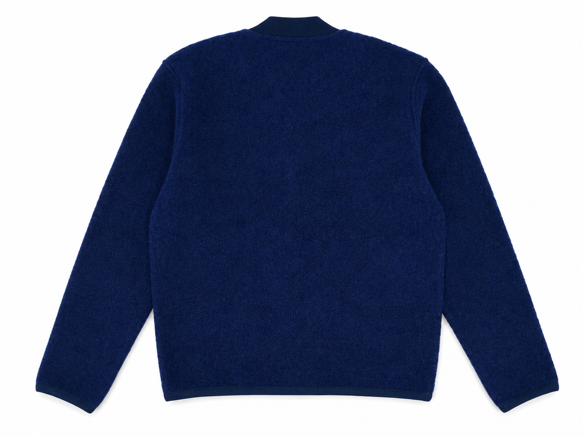 Giacca Zip Bomber Uomo Indigo