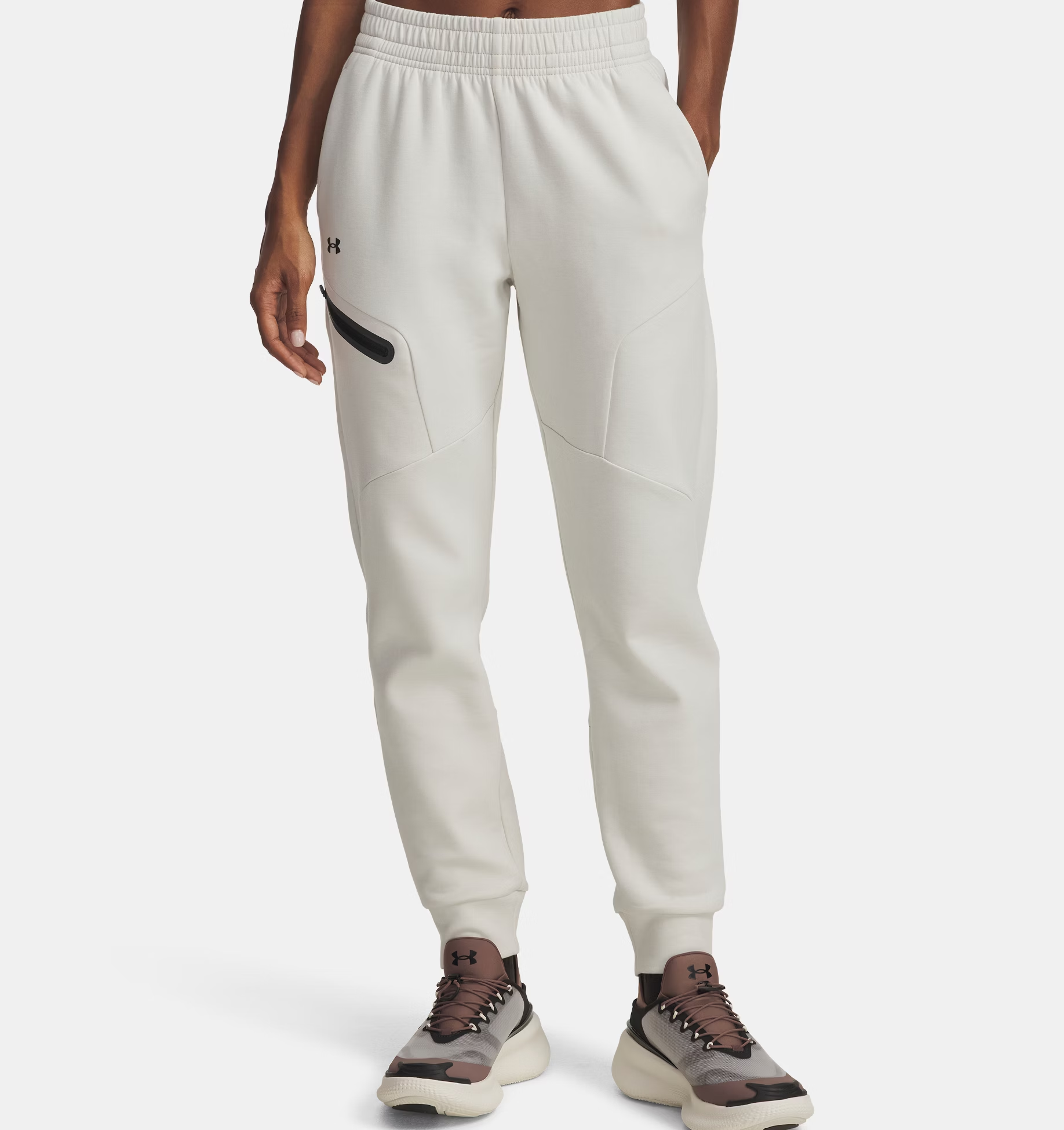 Pantaloni Unstoppable Fleece Donna Summit White/Black