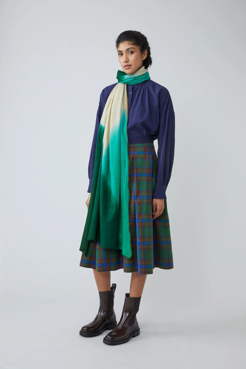 Frau 805 Schal Oxford Green