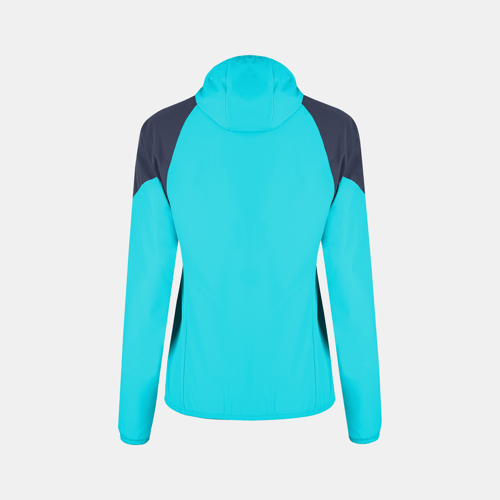 Chaqueta Rise Hooded Mujer Turquise/Graphite Blue