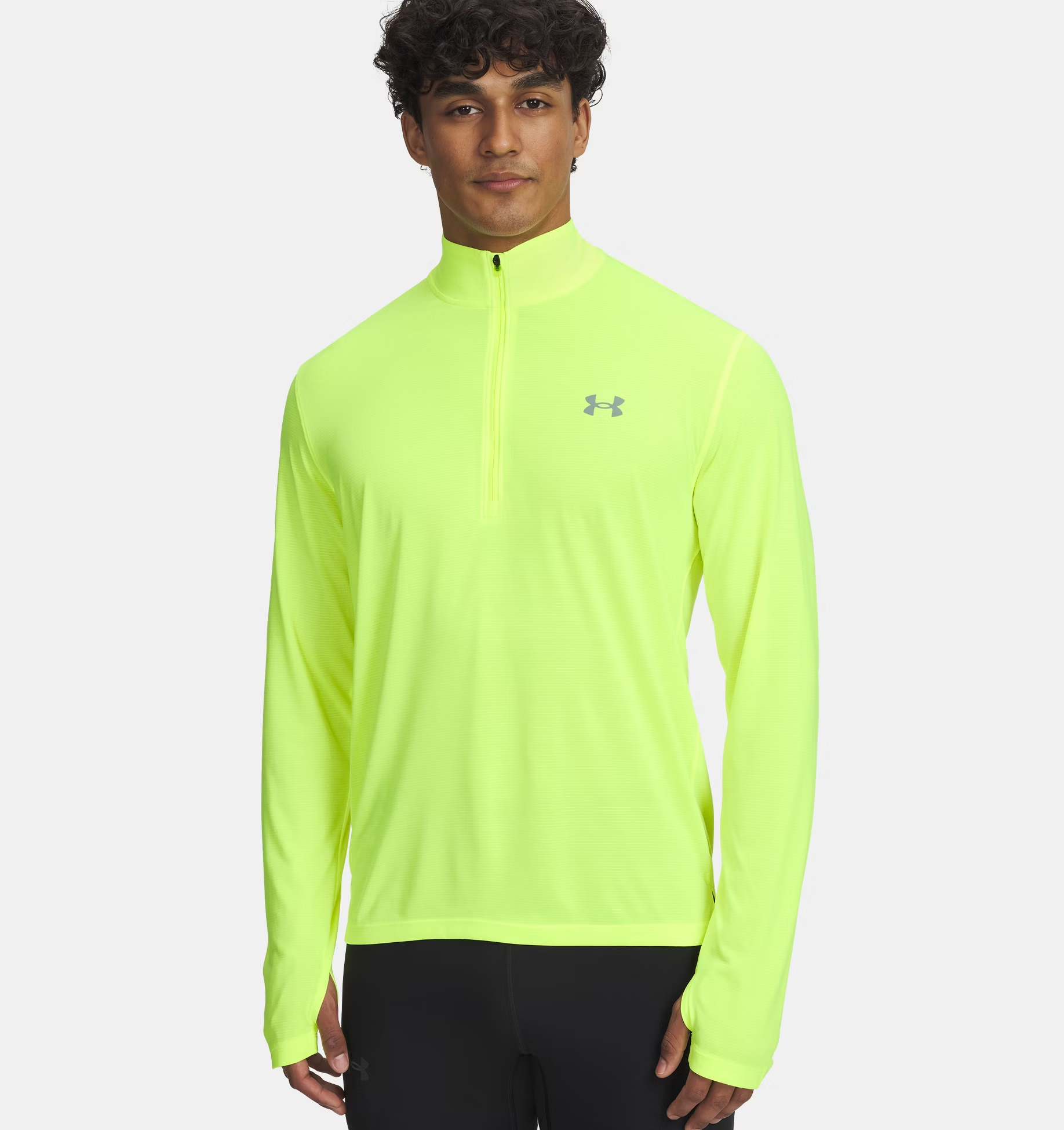 Maglia Launch 1/4 zip Uomo High Vis Yellow