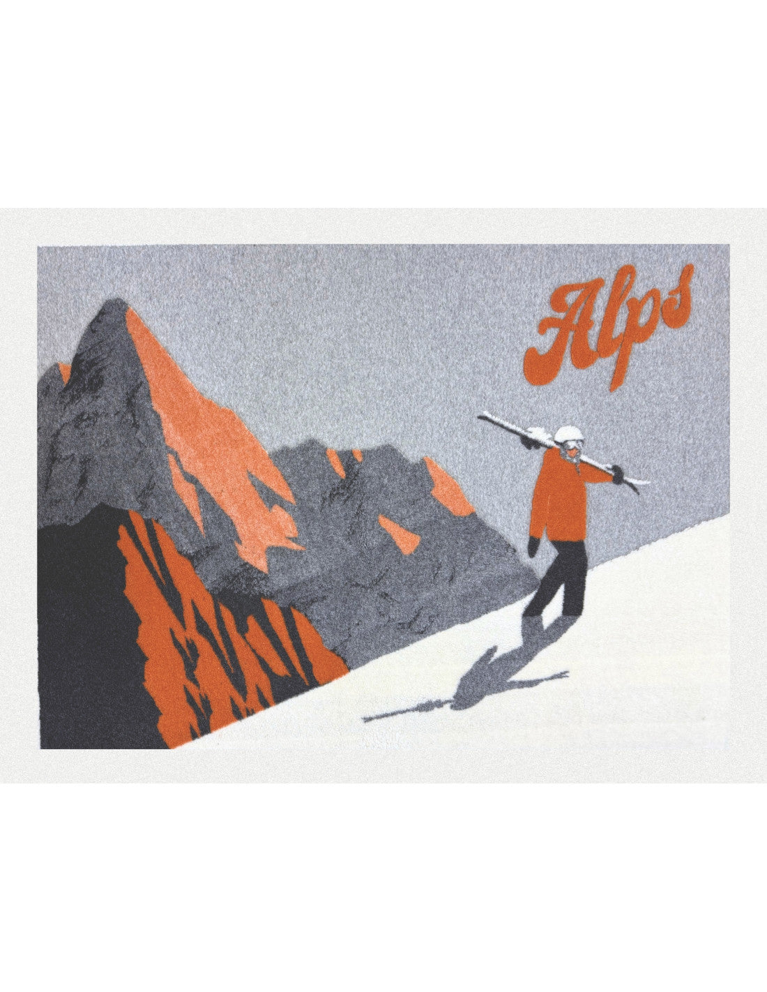 Alps Plaid Orange Mountain