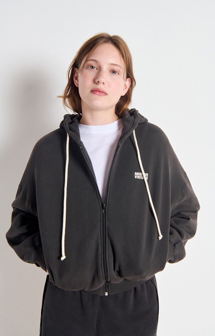 Maglia Izubird Zip Donna Reglisse