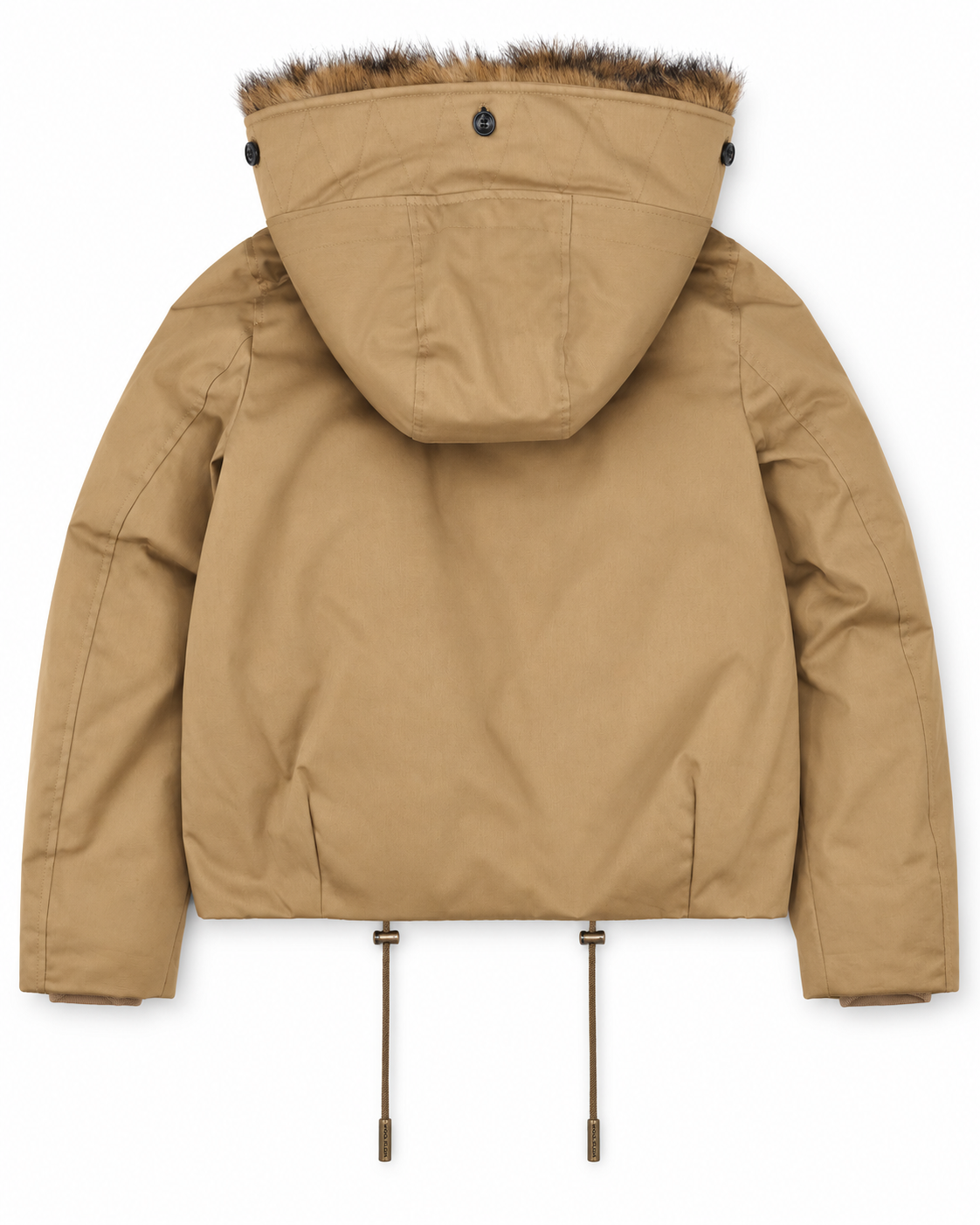 Frau Best Cotton Fur Jacke Gold Khaki