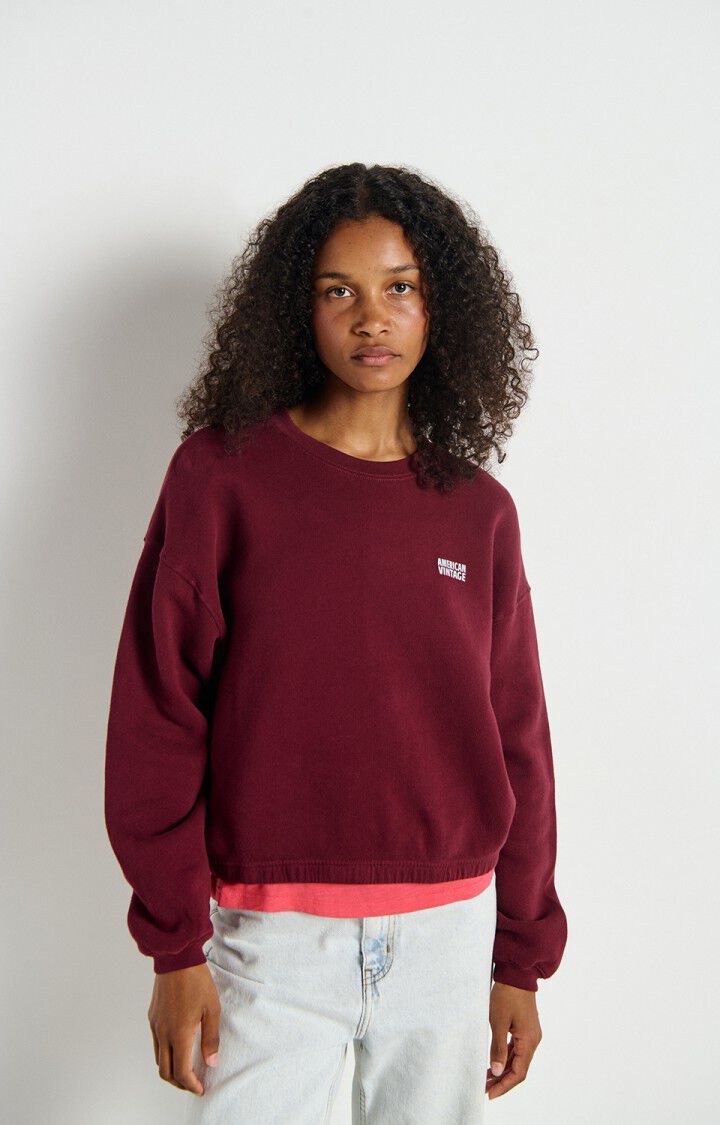 Maglia Izubird Donna Borgogna Vintage