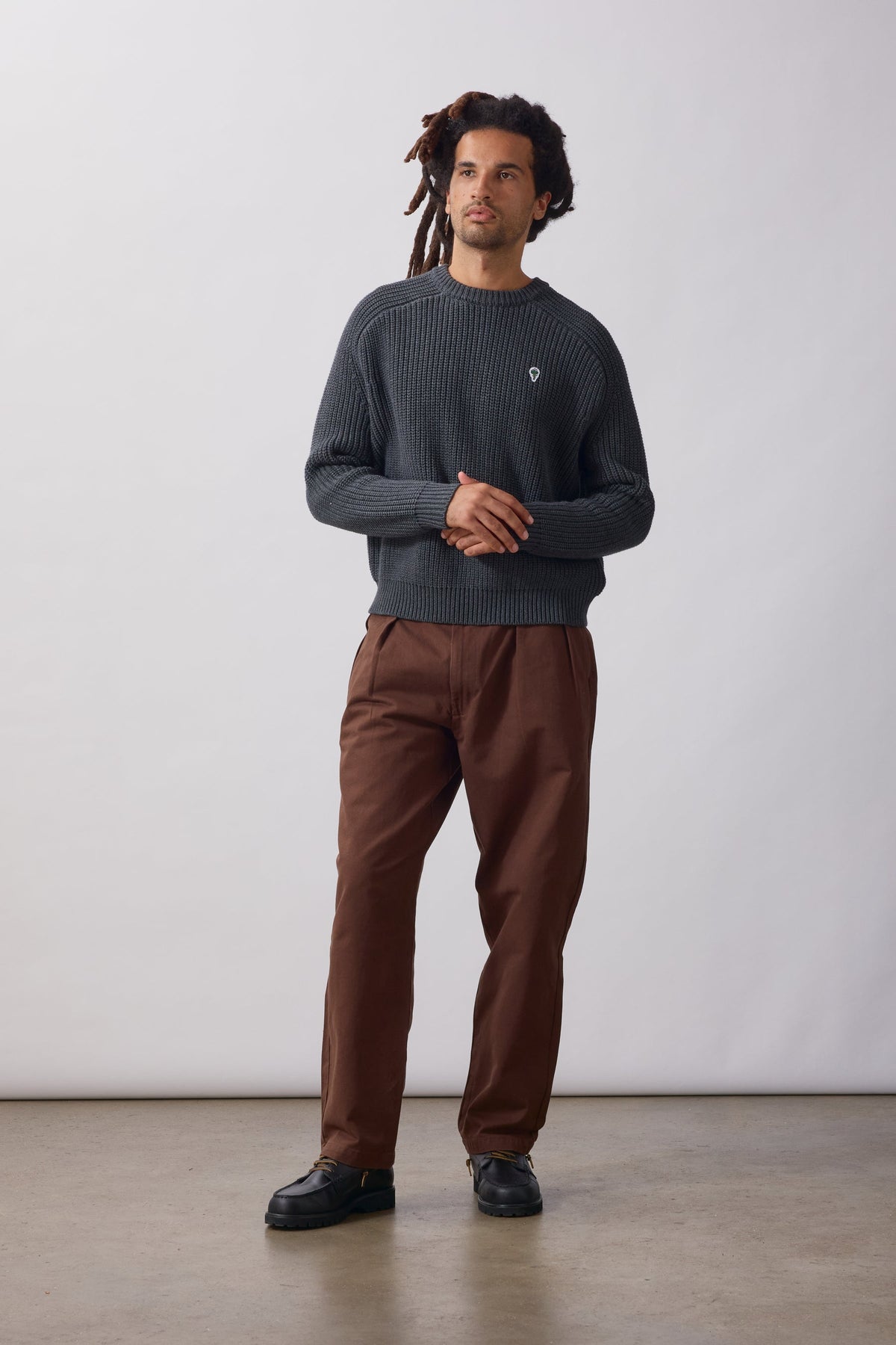 Men's Artichoke Chunky Jumper Charcoal