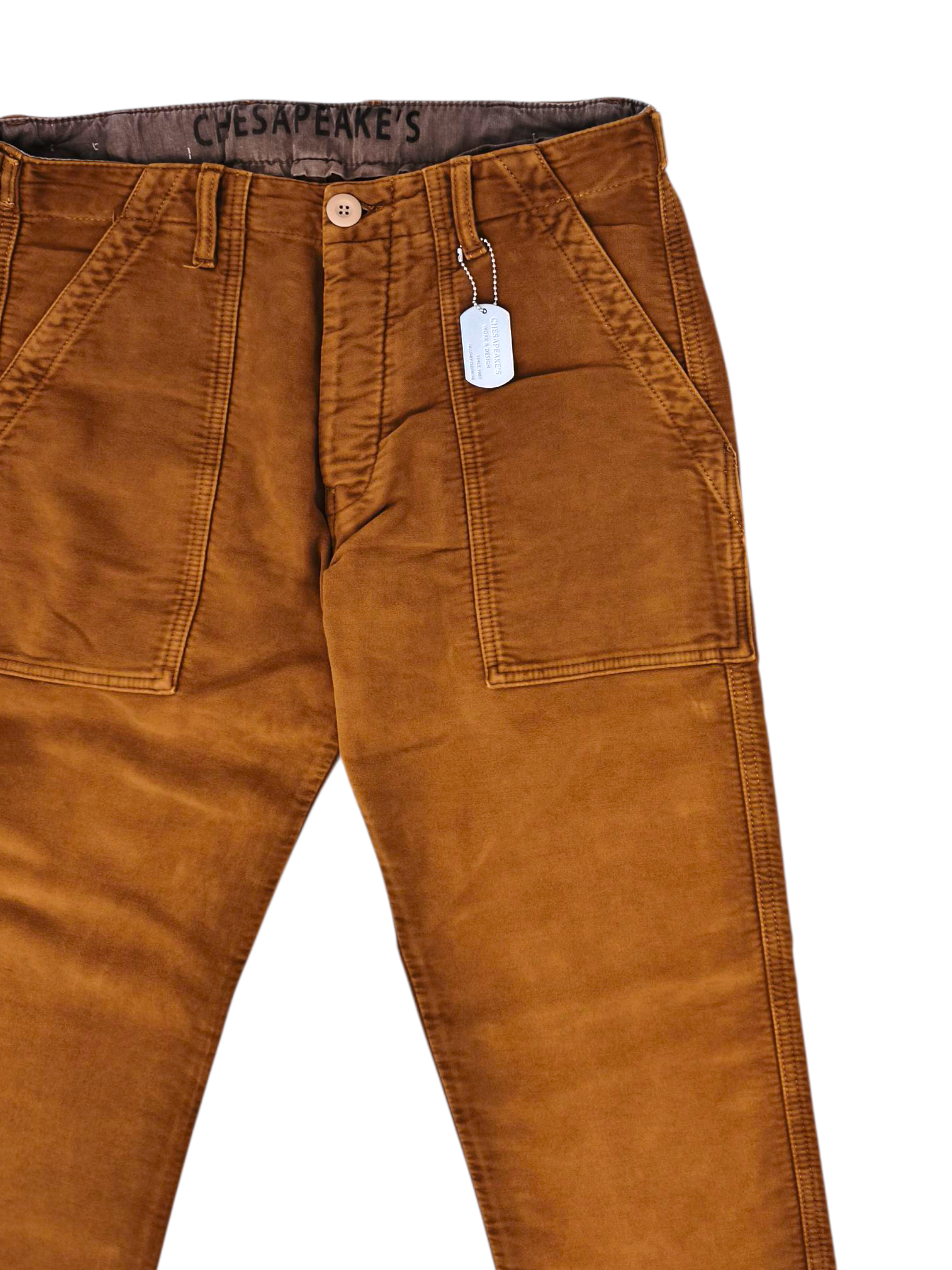 Mann Moleskine Hose Tobacco