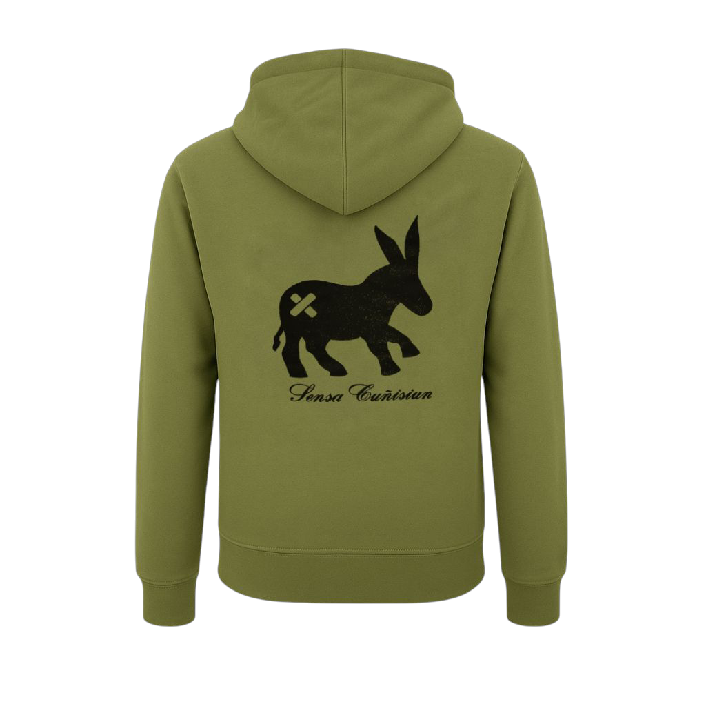 Sweat à capuche vert militaire pour homme