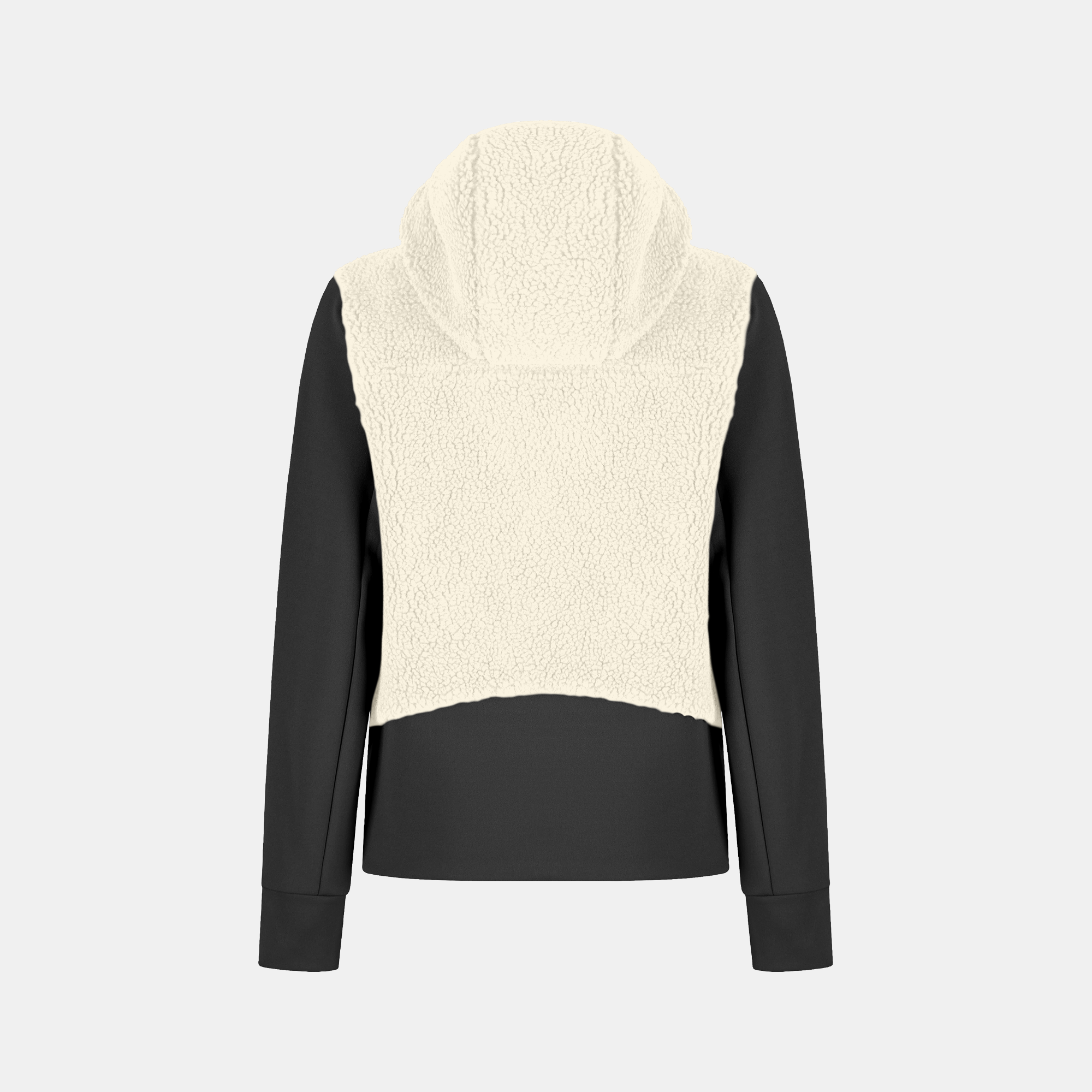Veste Sherpa Mix Femme Panna