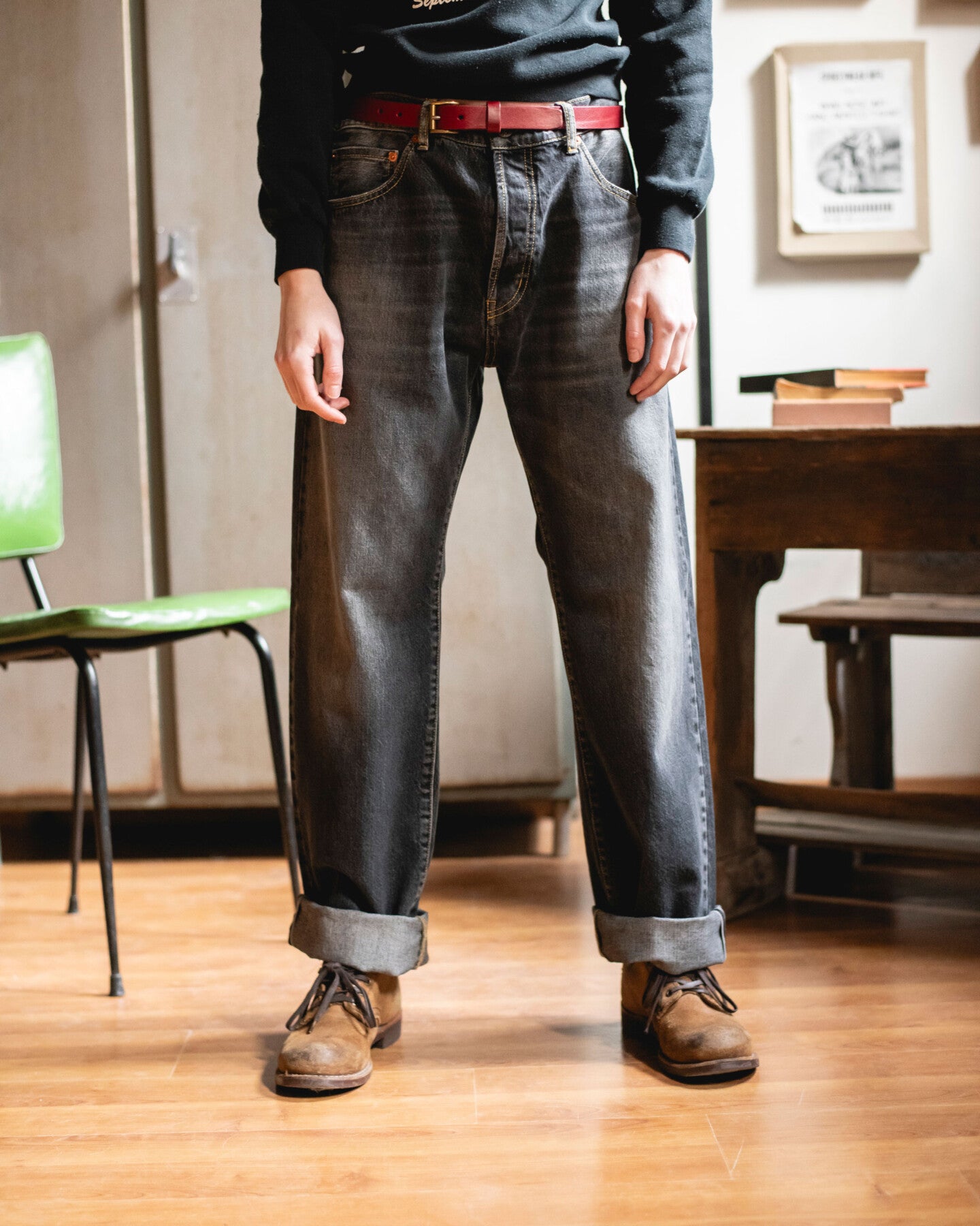 Pantaloni 18 Relaxed Faded Black