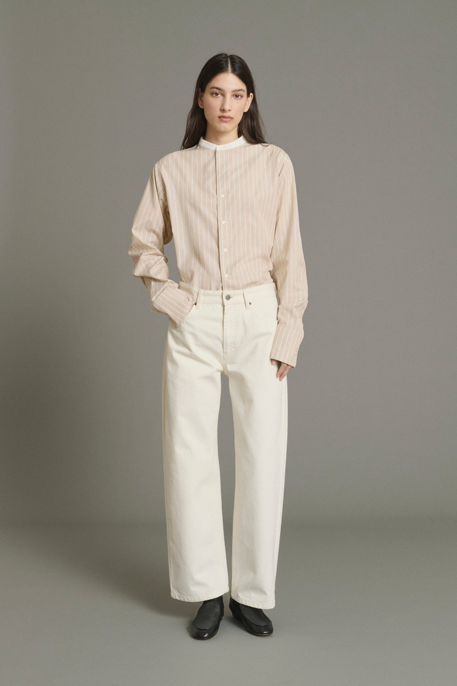 Pantalon Harrison Mujer Ecru