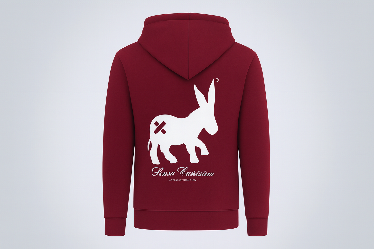 Sweat à capuche bordeaux pour homme