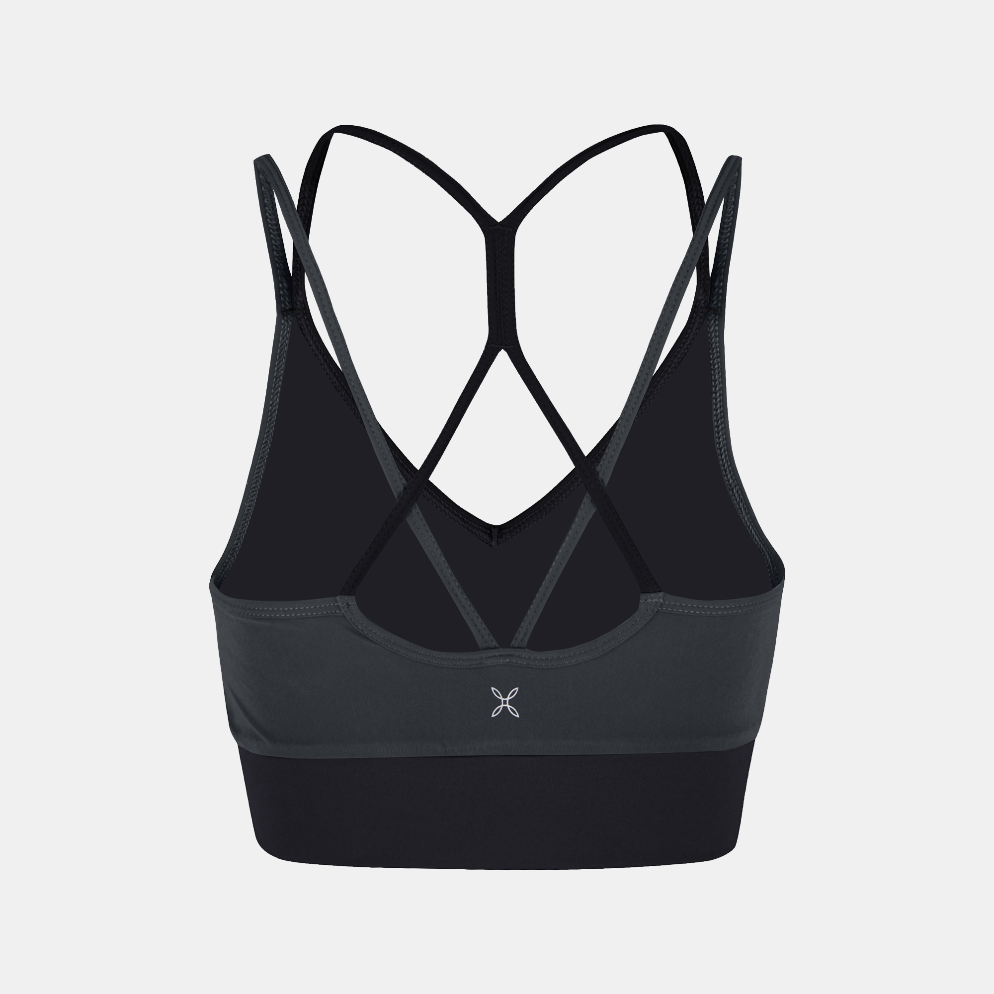 Frau Crimp Cross Top Black/Piombo