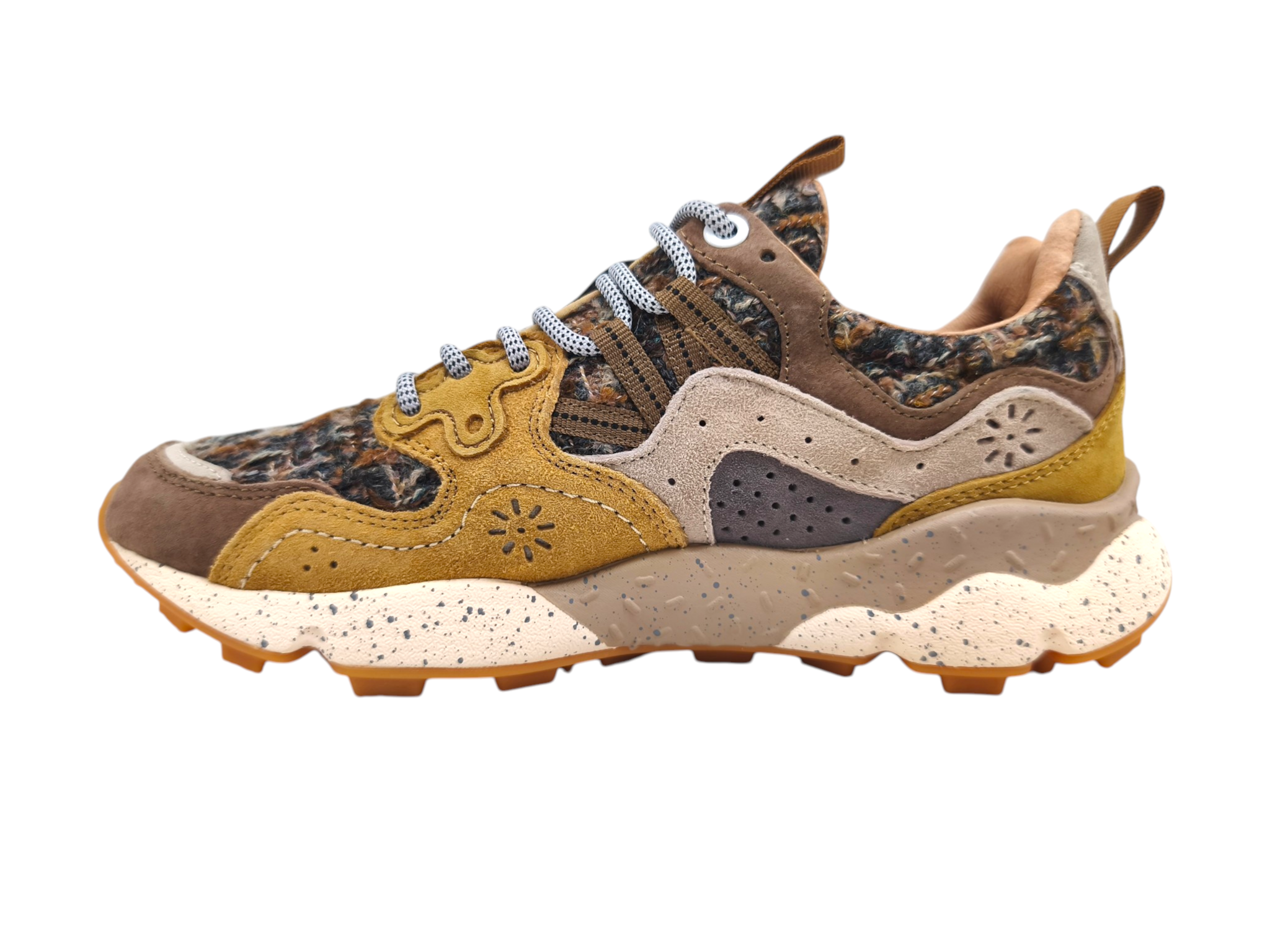 Frau Yamano 3 Woolen Knitt Schuhe Brown/Coganc/Beige