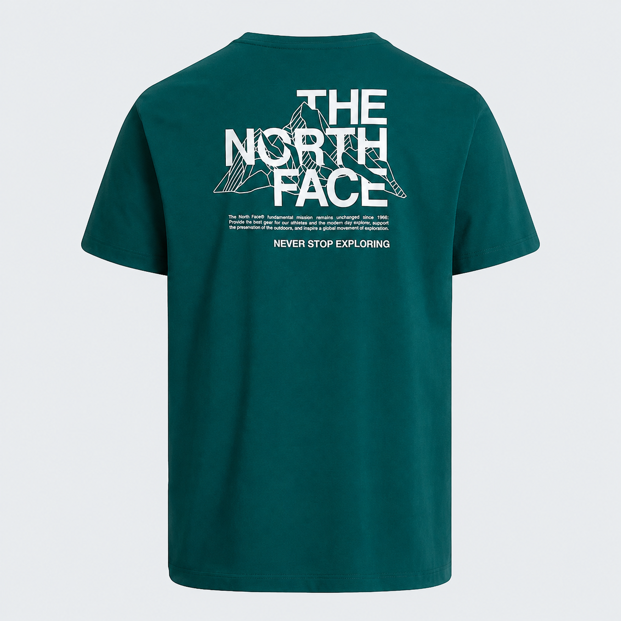 T-shirt Mountain Sketch Uomo Pacific Teal