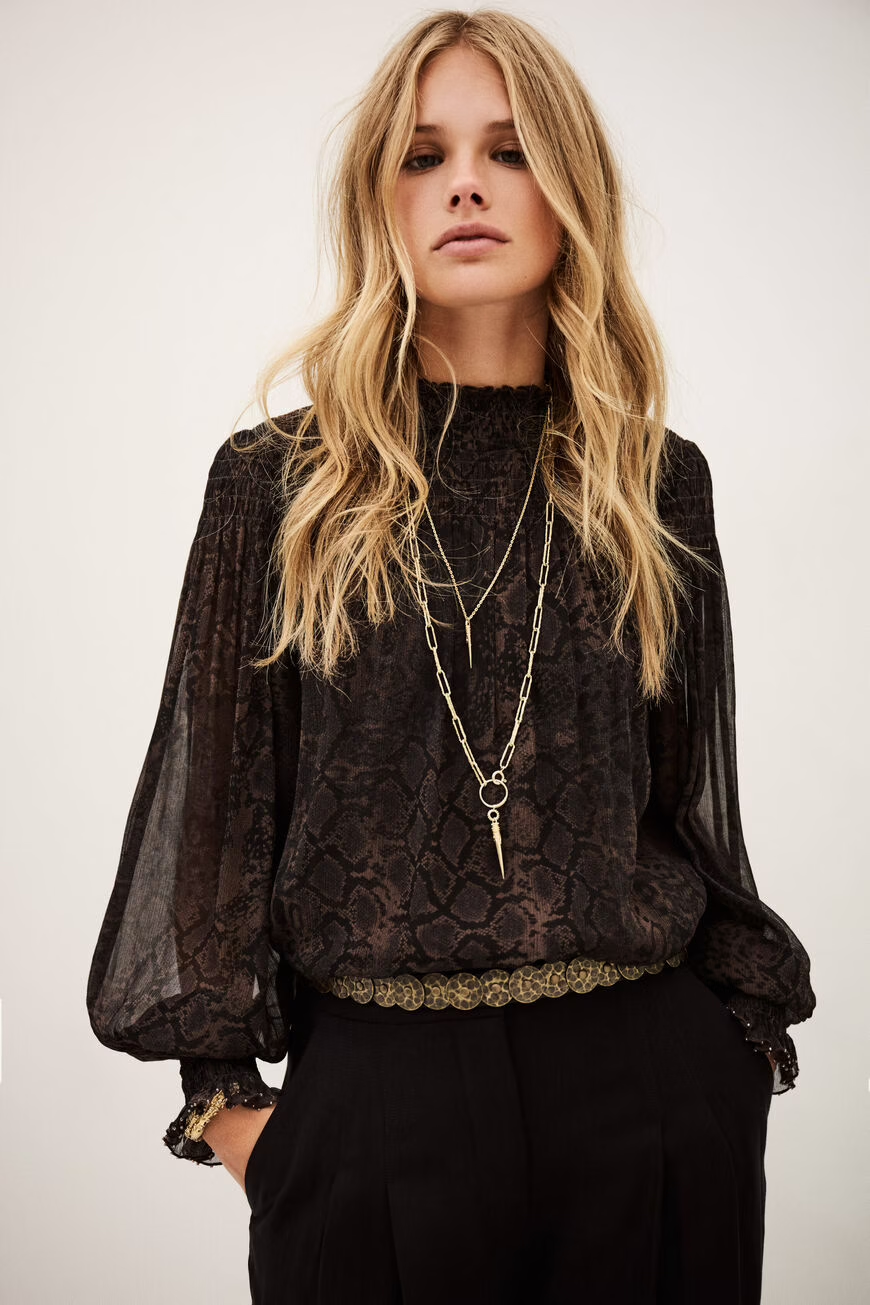 Frau Shamy Bluse Marron