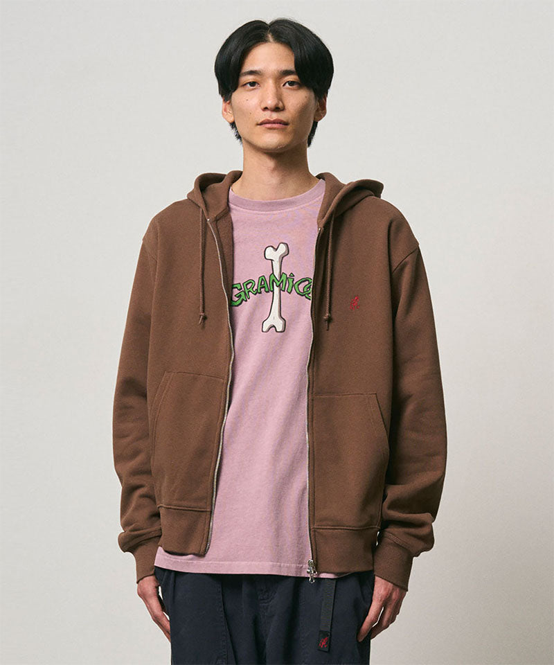 Maglia One Point Zip Uomo Brown