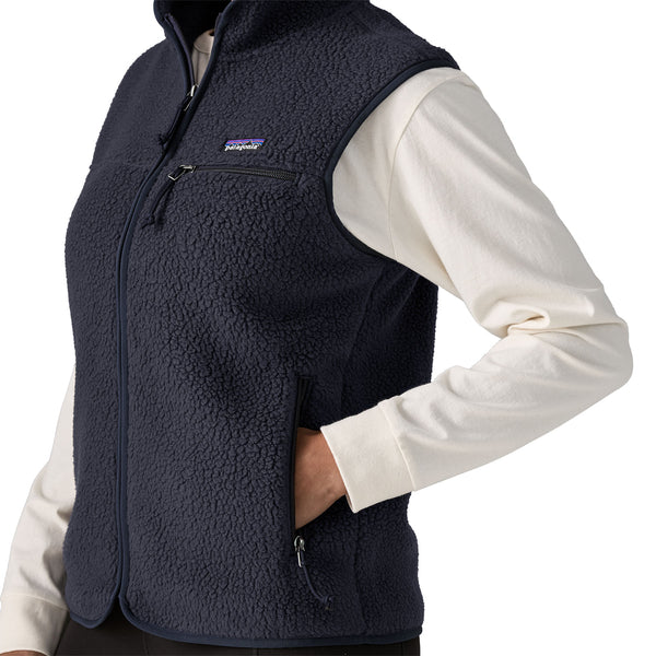 Gilet Retro Pile Donna Sunken Blue