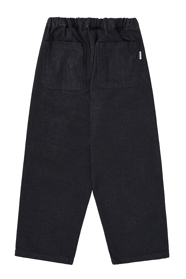 Pantaloni Two Tuck Wide Denim Deep Indigo