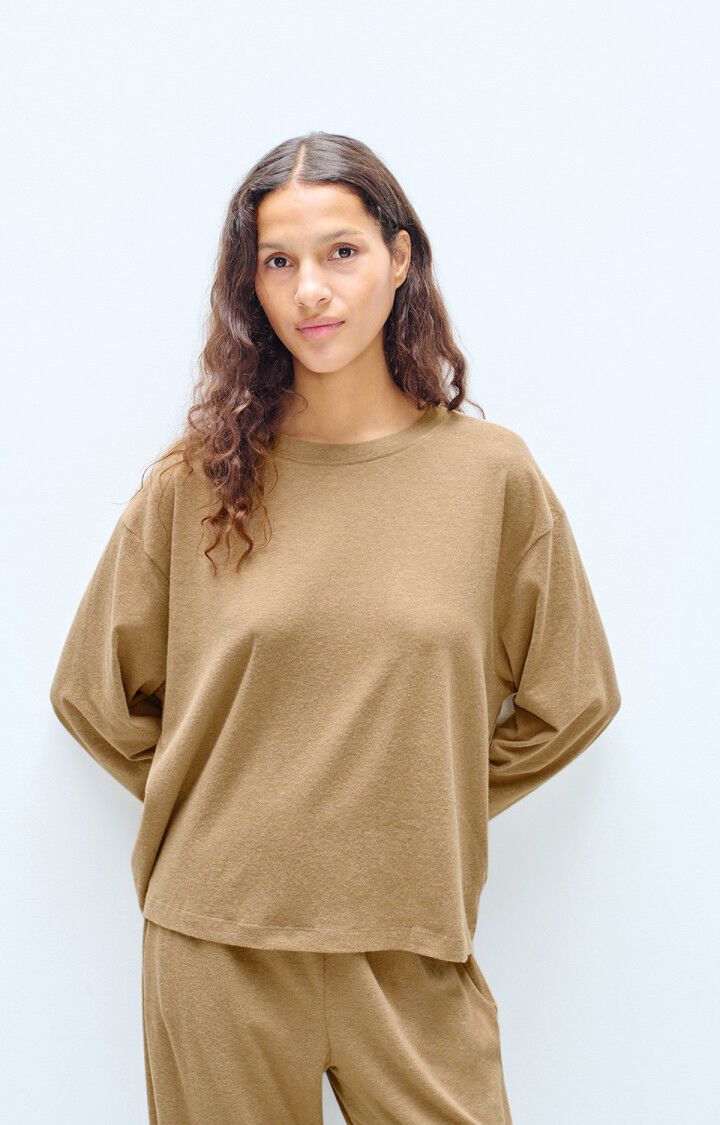 Camiseta Manga Larga Ypawood Mujer Macchiato Chine