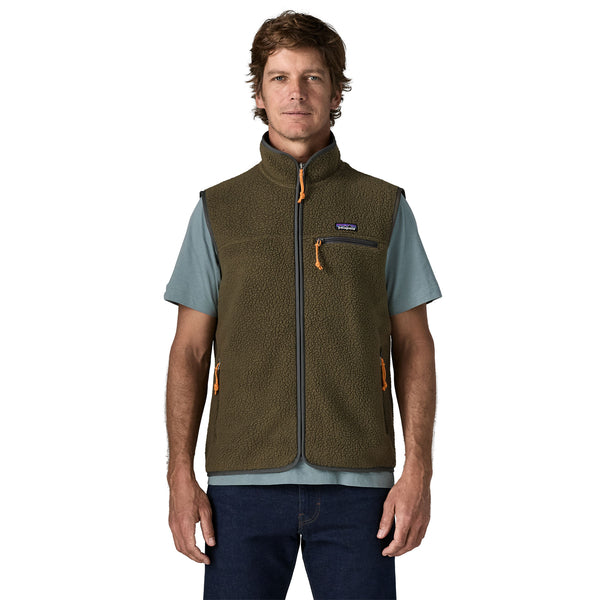 Gilet Retro Pile Uomo Basin Green
