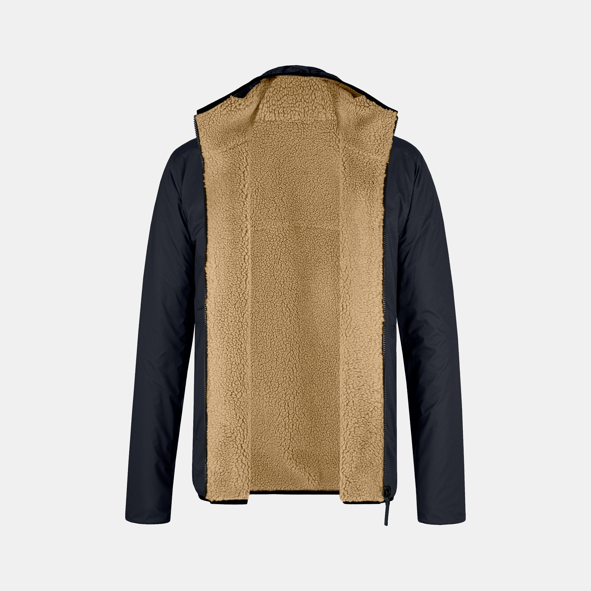 Veste Sherpa Reversible Homme Blu Notte/Desert Beige