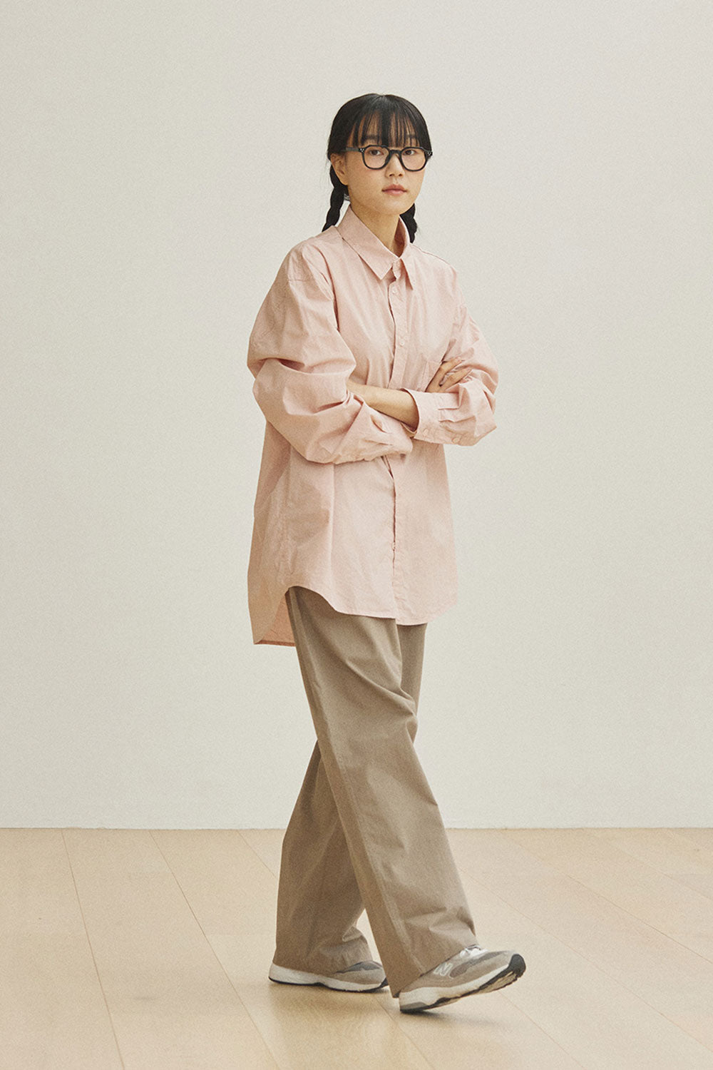 Pantaloni Two Tuck Wide CN Pants Beige